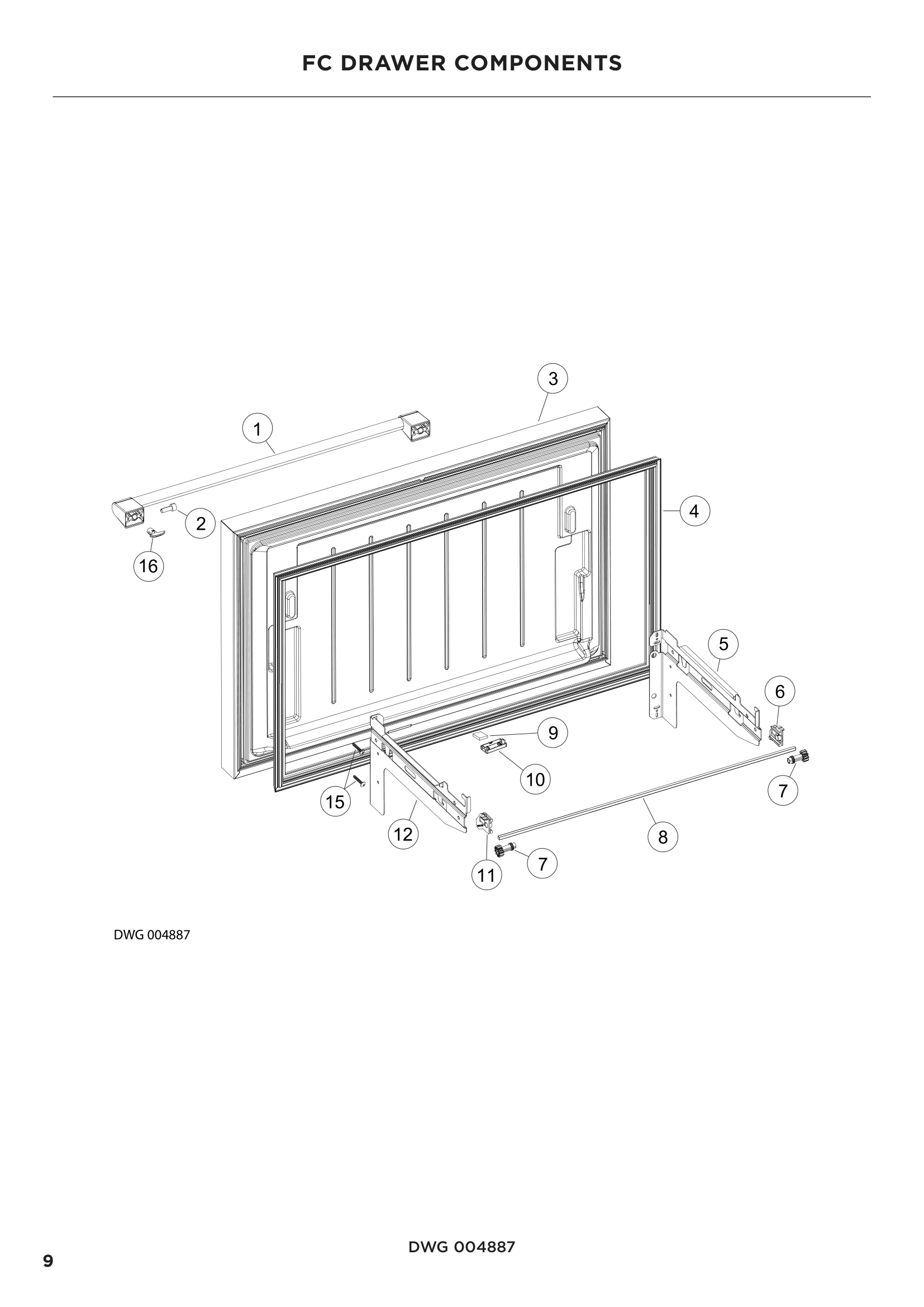 FC DRAWER COMPONENTS