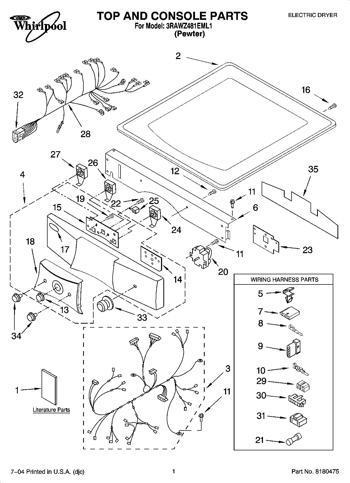 01 - TOP AND CONSOLE PARTS