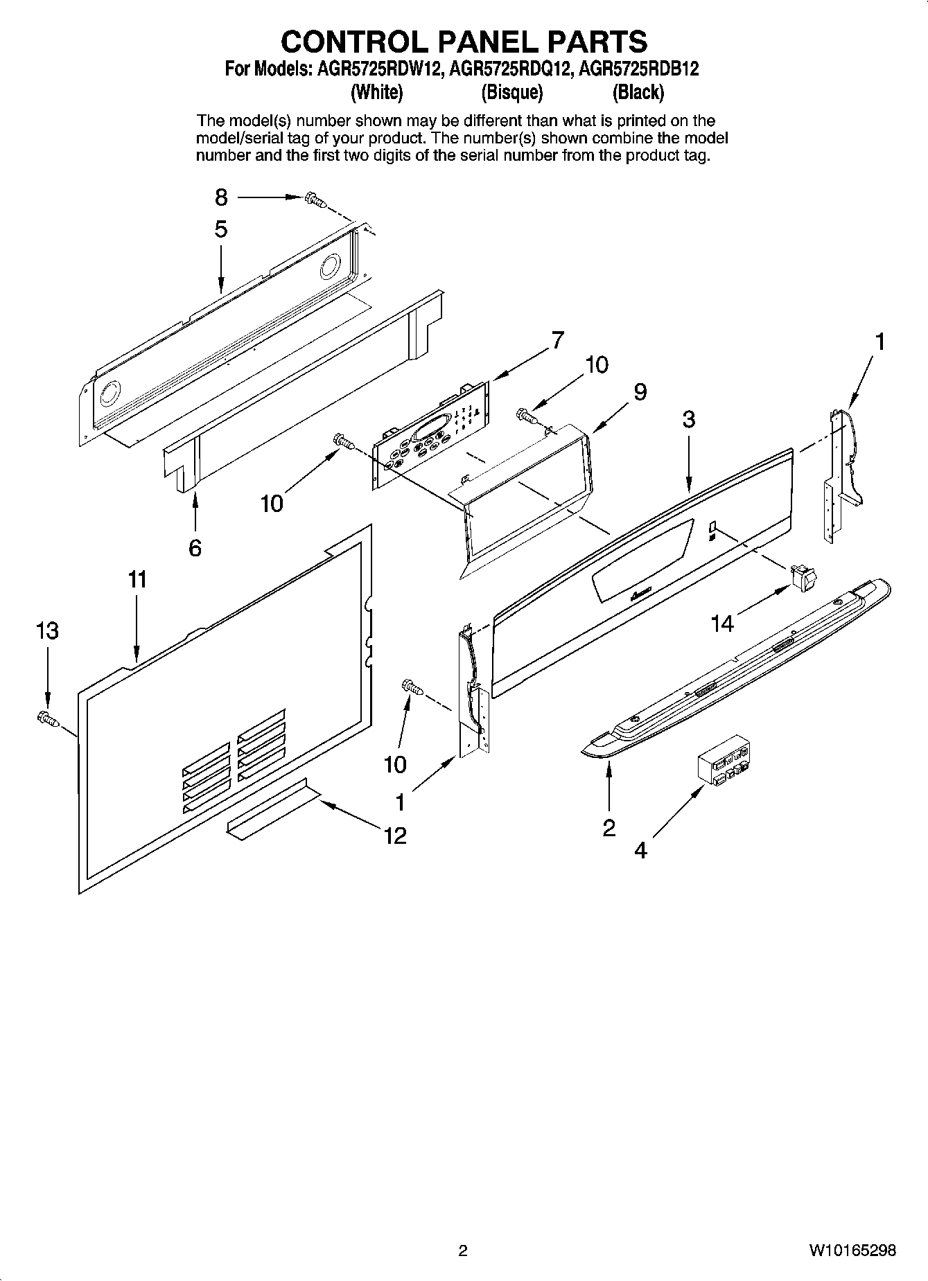 02 - CONTROL PANEL PARTS