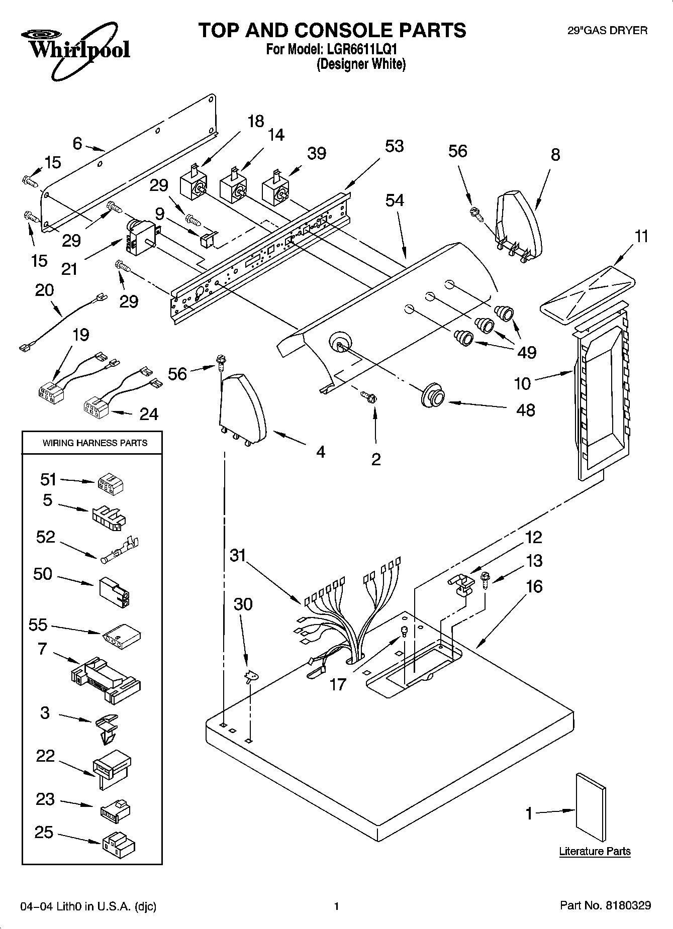 01 - TOP AND CONSOLE PARTS