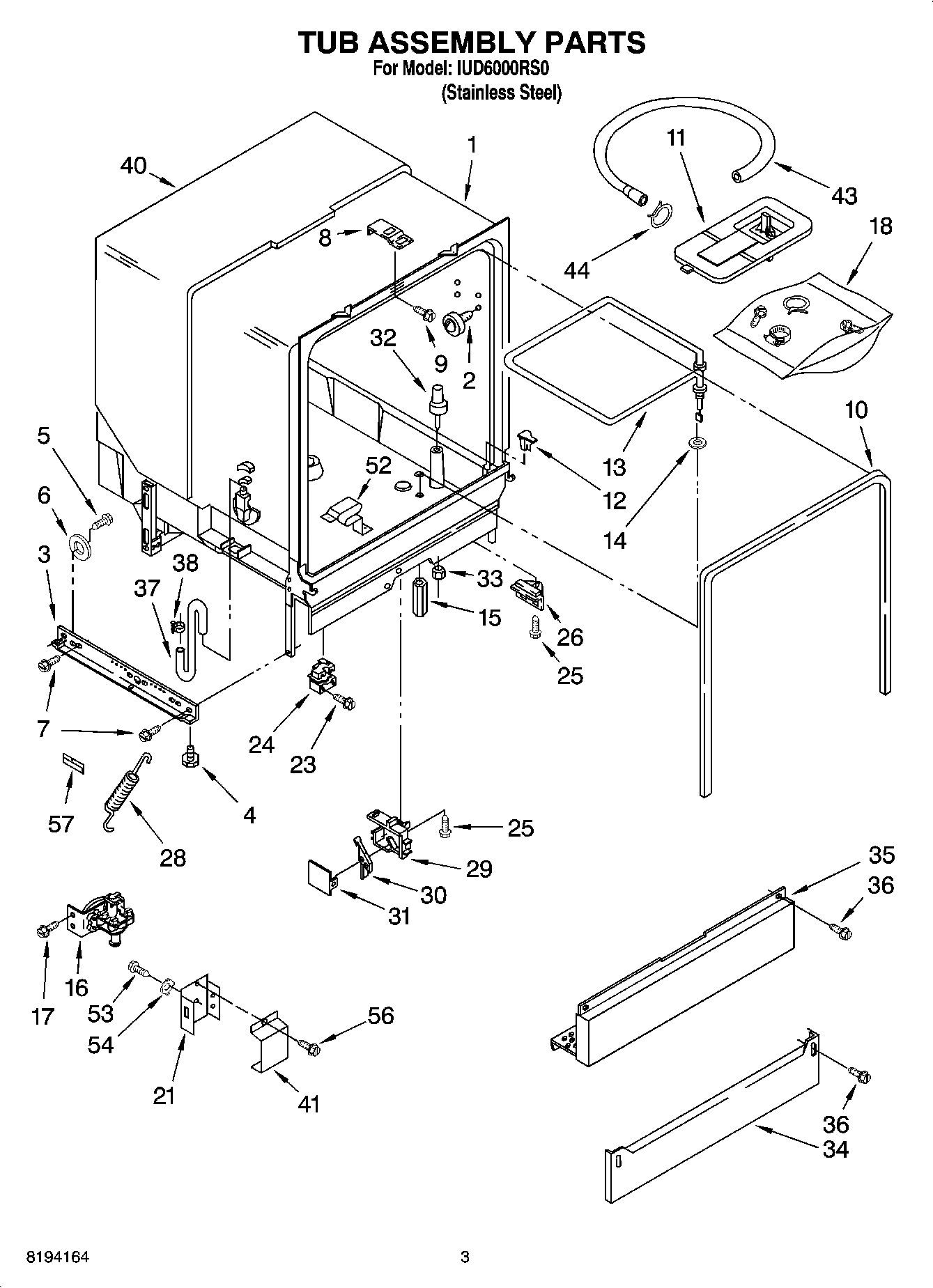 03 - TUB ASSEMBLY PARTS