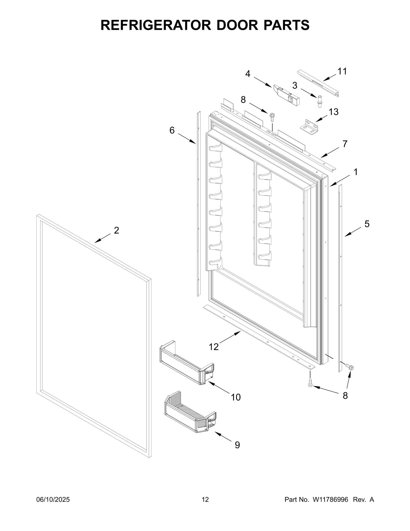 REFRIGERATOR DOOR PARTS