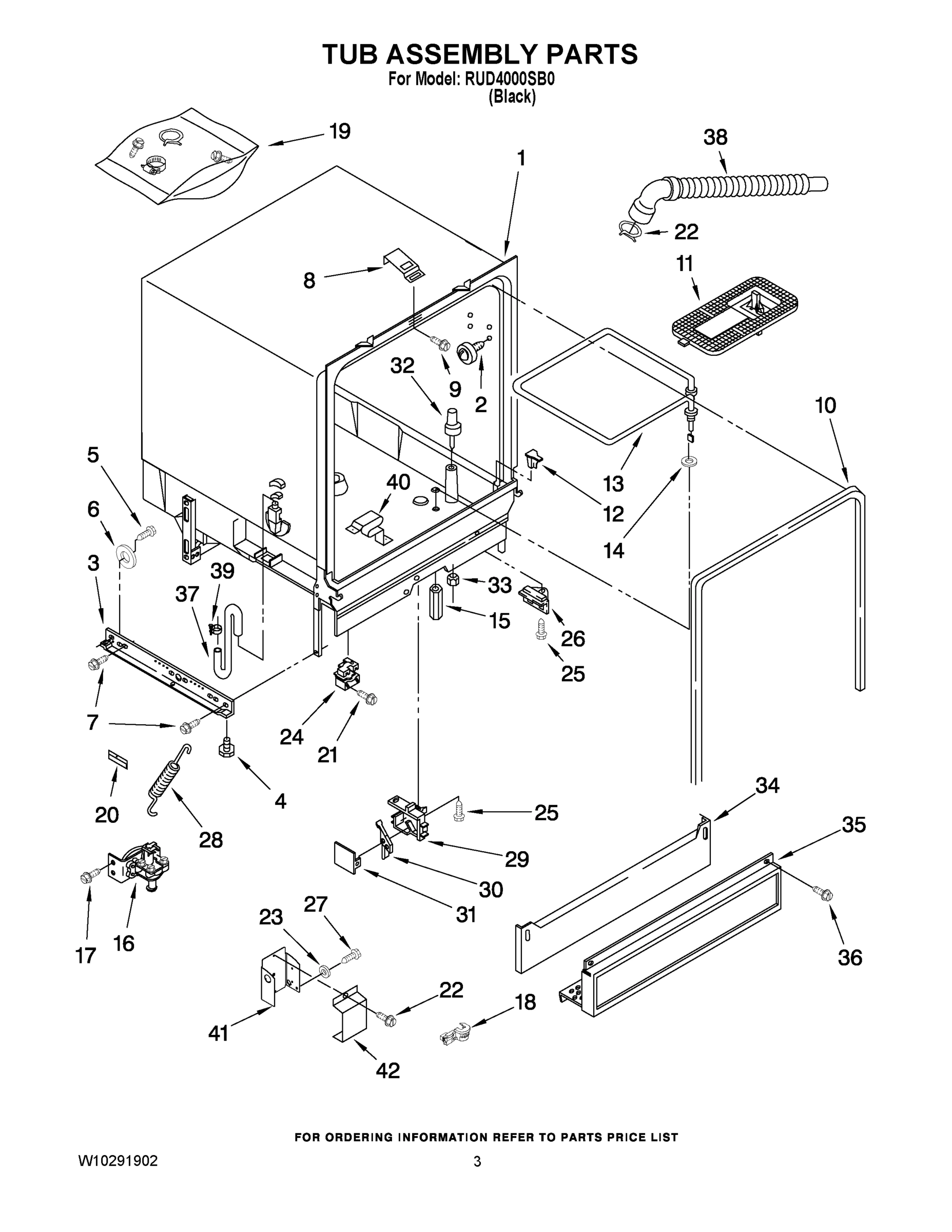 03 - TUB ASSEMBLY PARTS