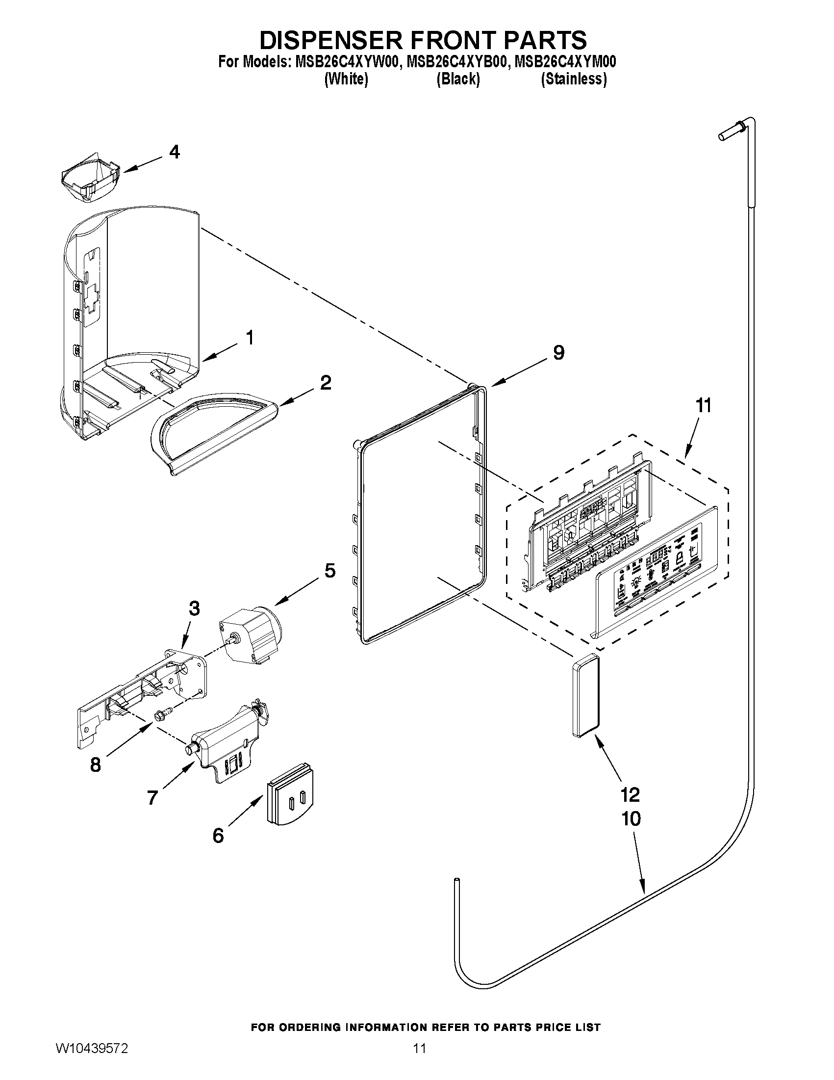 08 - DISPENSER FRONT PARTS