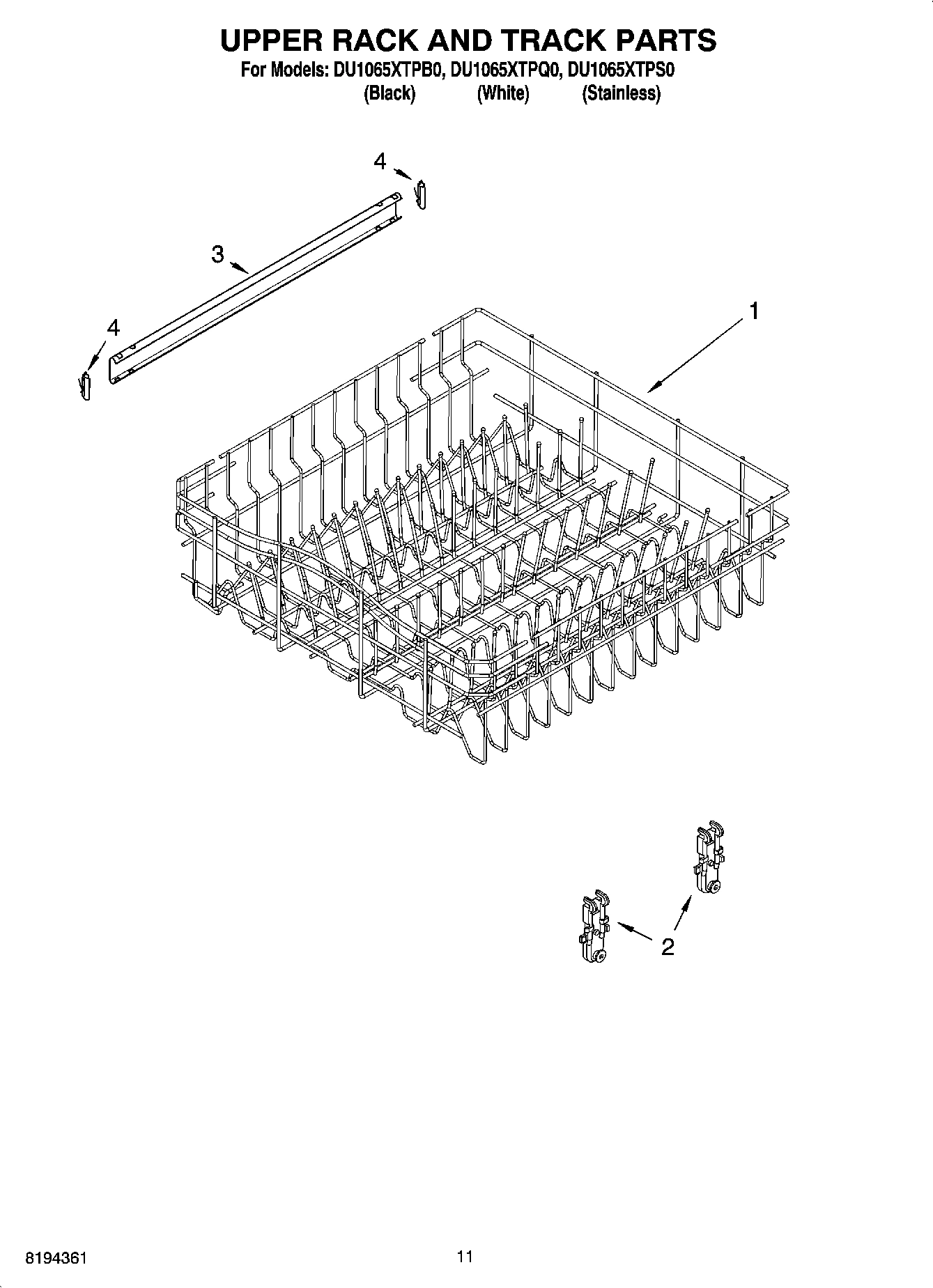 09 - UPPER RACK AND TRACK PARTS