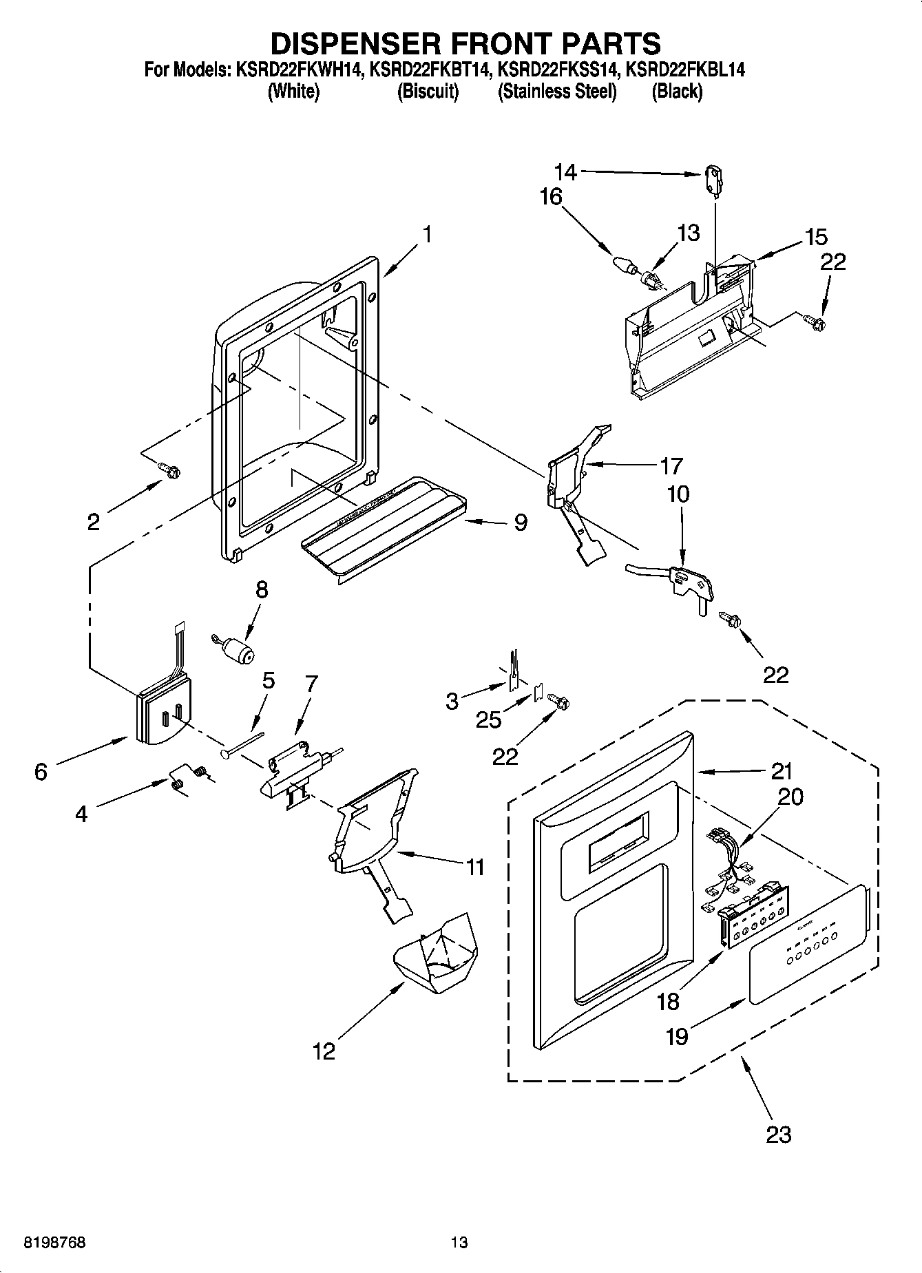 08 - DISPENSER FRONT PARTS