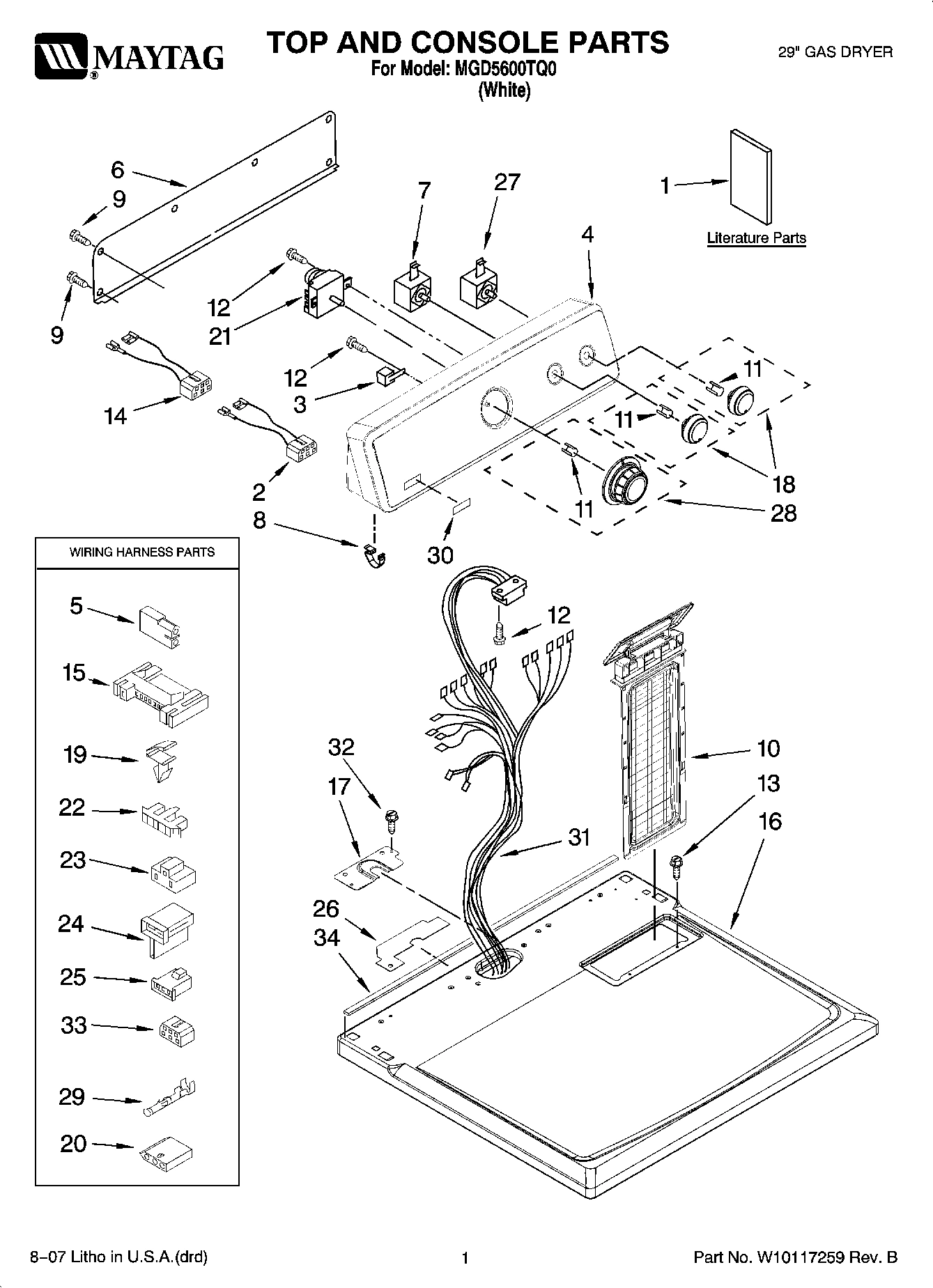 01 - TOP AND CONSOLE PARTS