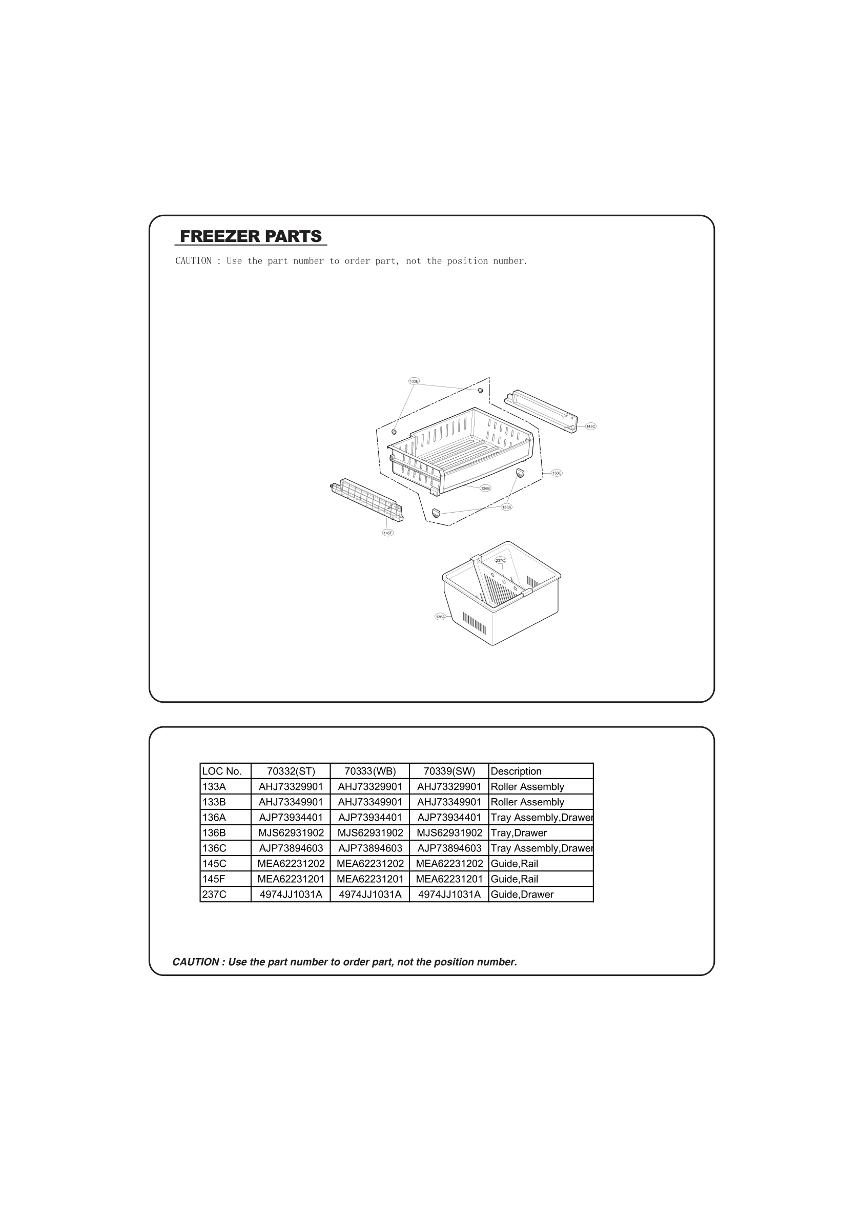 FREEZER PARTS