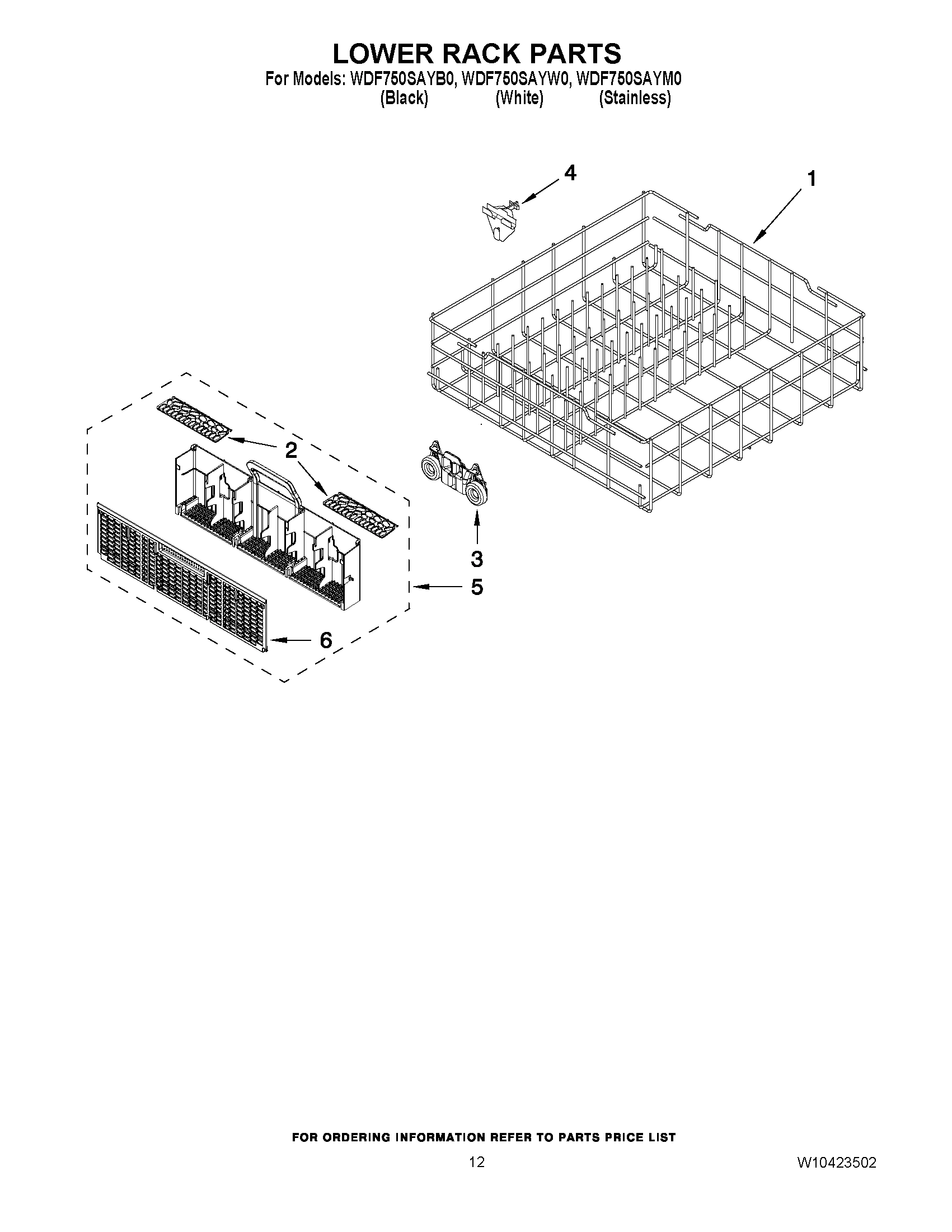 10 - LOWER RACK PARTS
