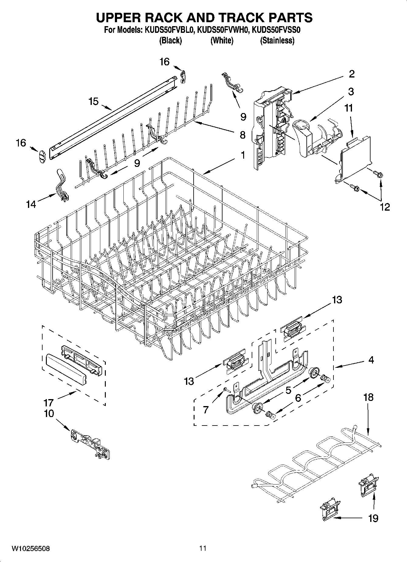 09 - UPPER RACK AND TRACK PARTS