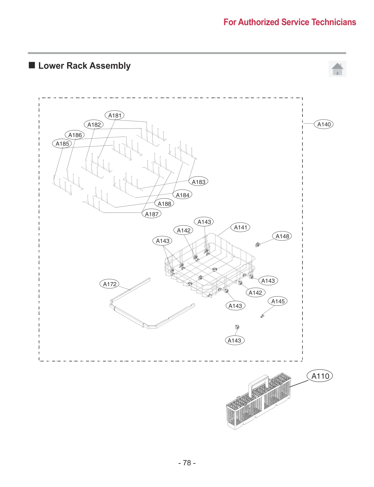 LOWER RACK ASSEMBLY