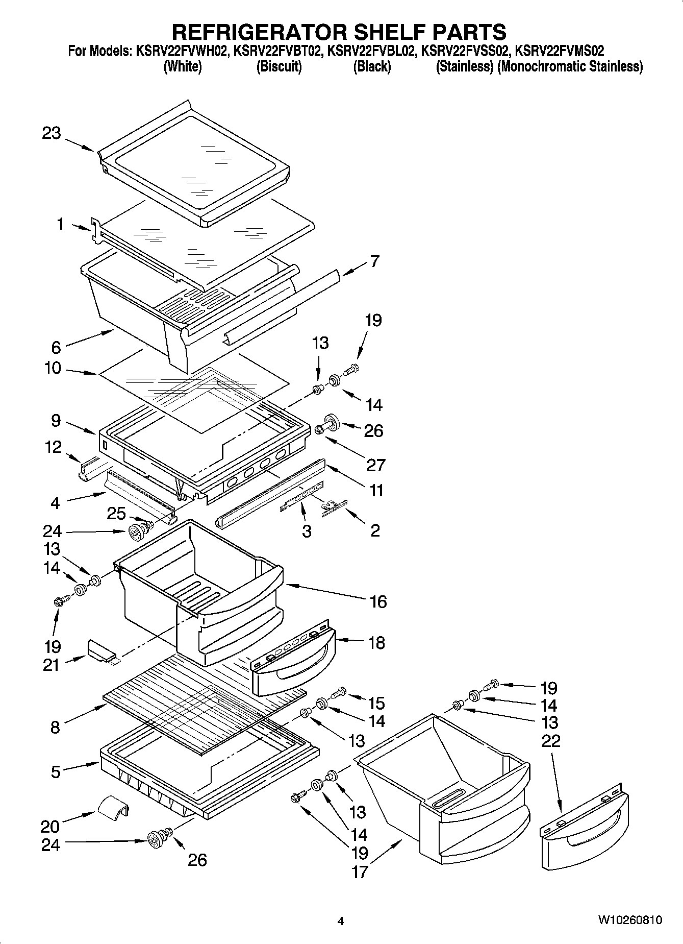 03 - REFRIGERATOR SHELF PARTS