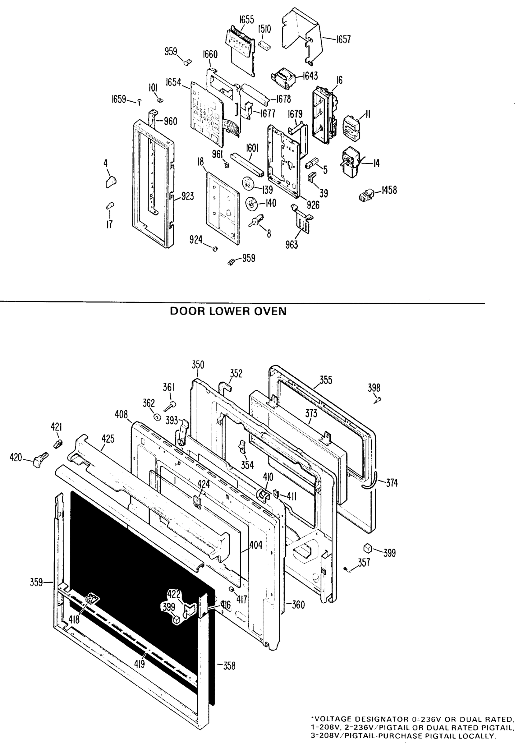 DOOR LOWER OVEN