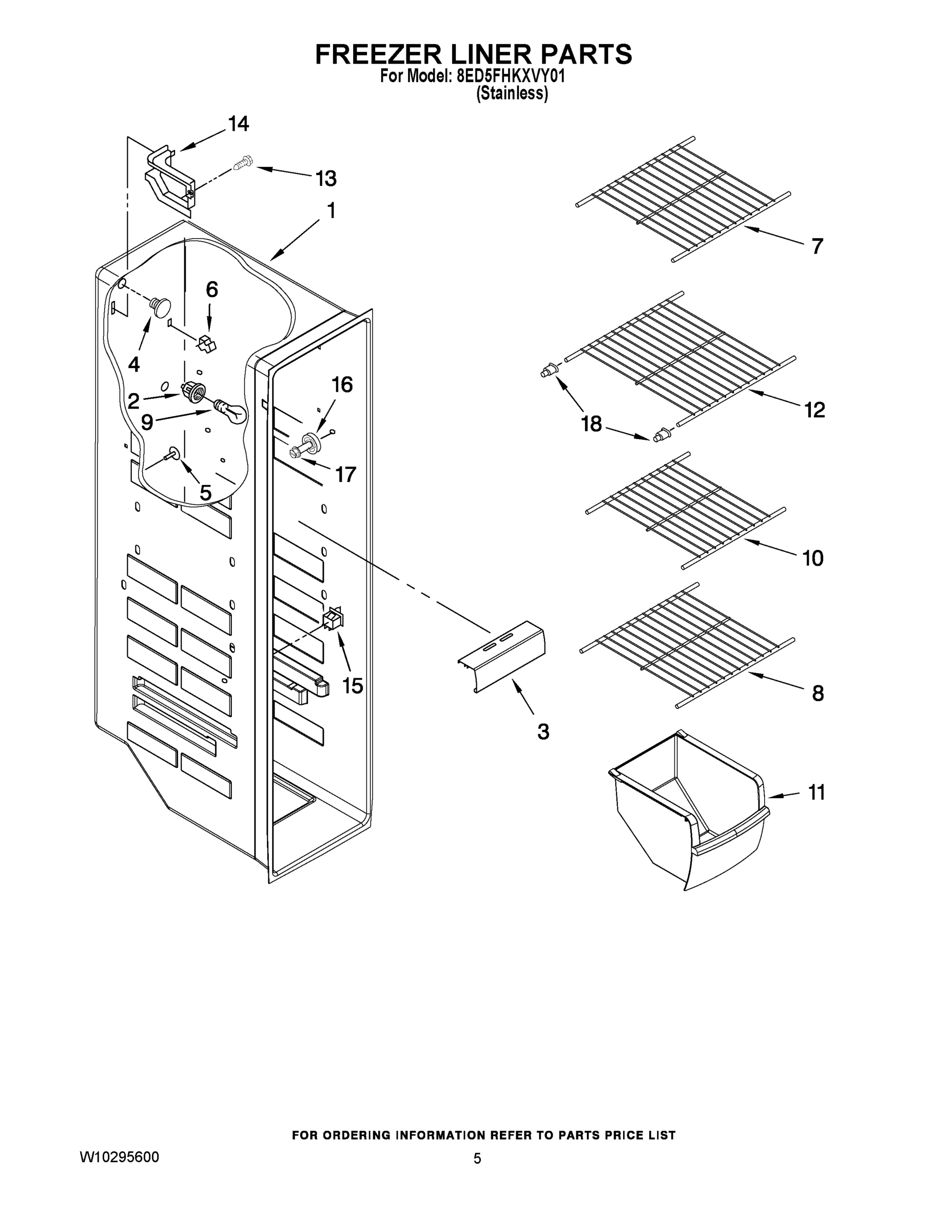 04 - FREEZER LINER PARTS