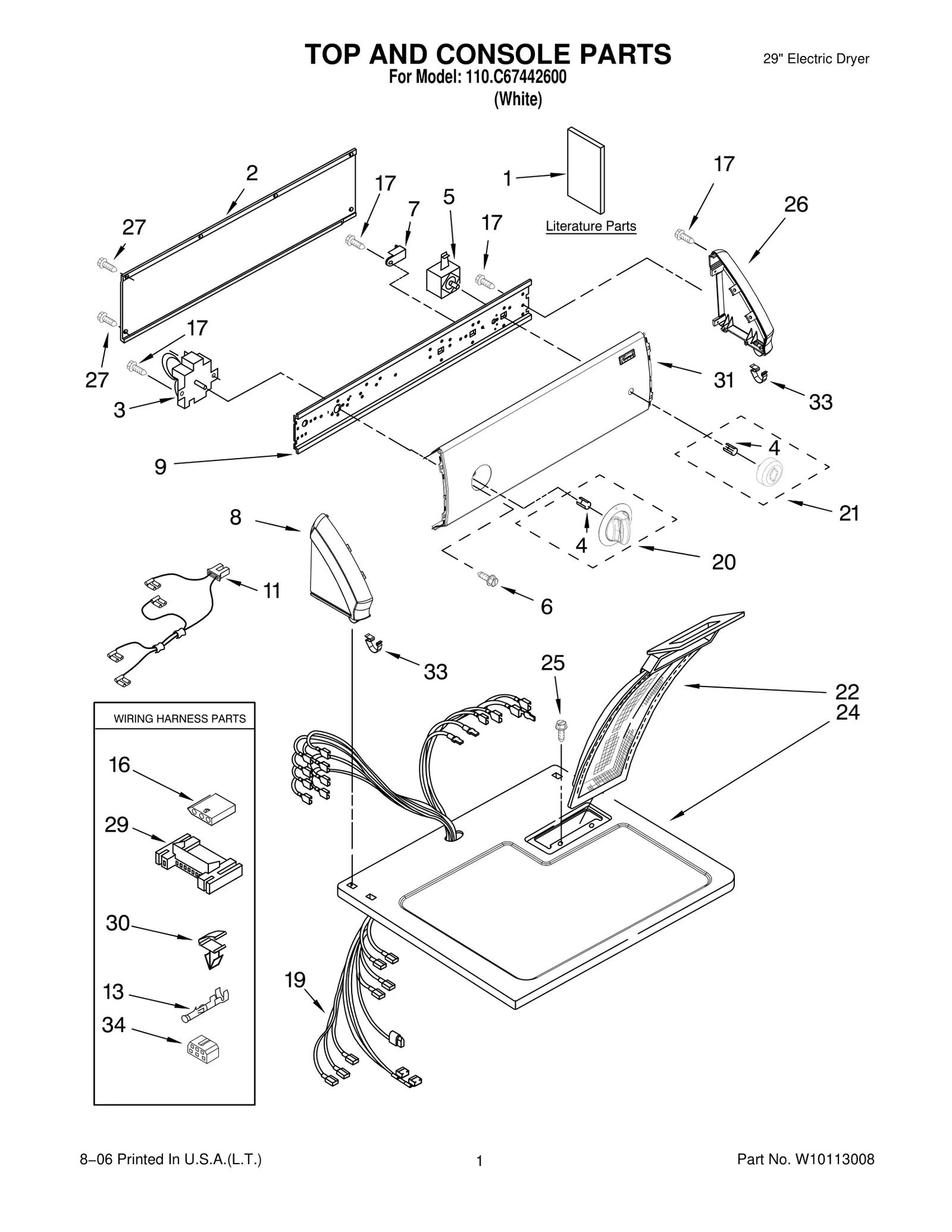 TOP AND CONSOLE PARTS