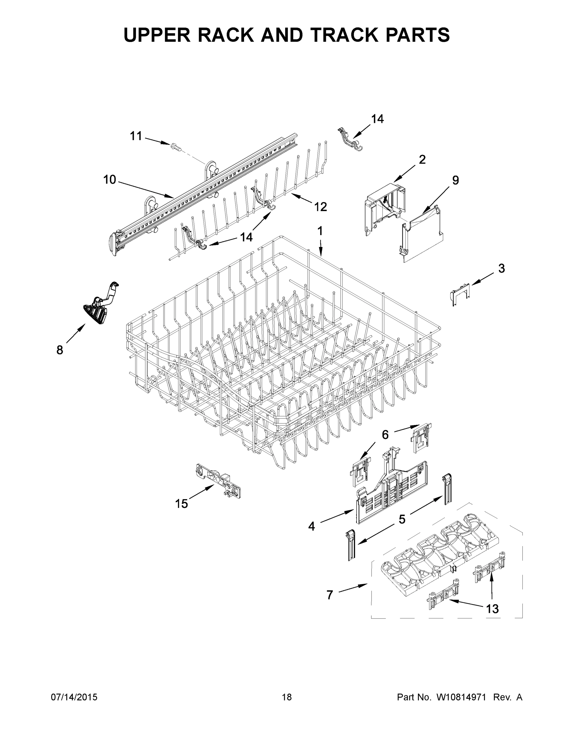 10 - UPPER RACK AND TRACK PARTS