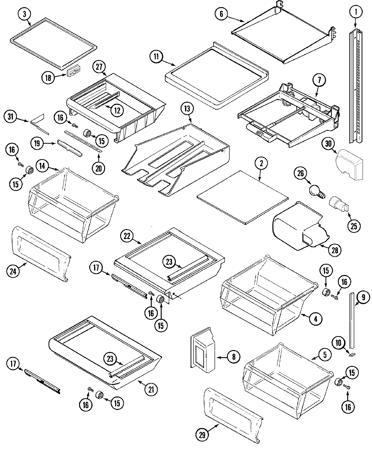 11 - SHELVES & ACCESSORIES