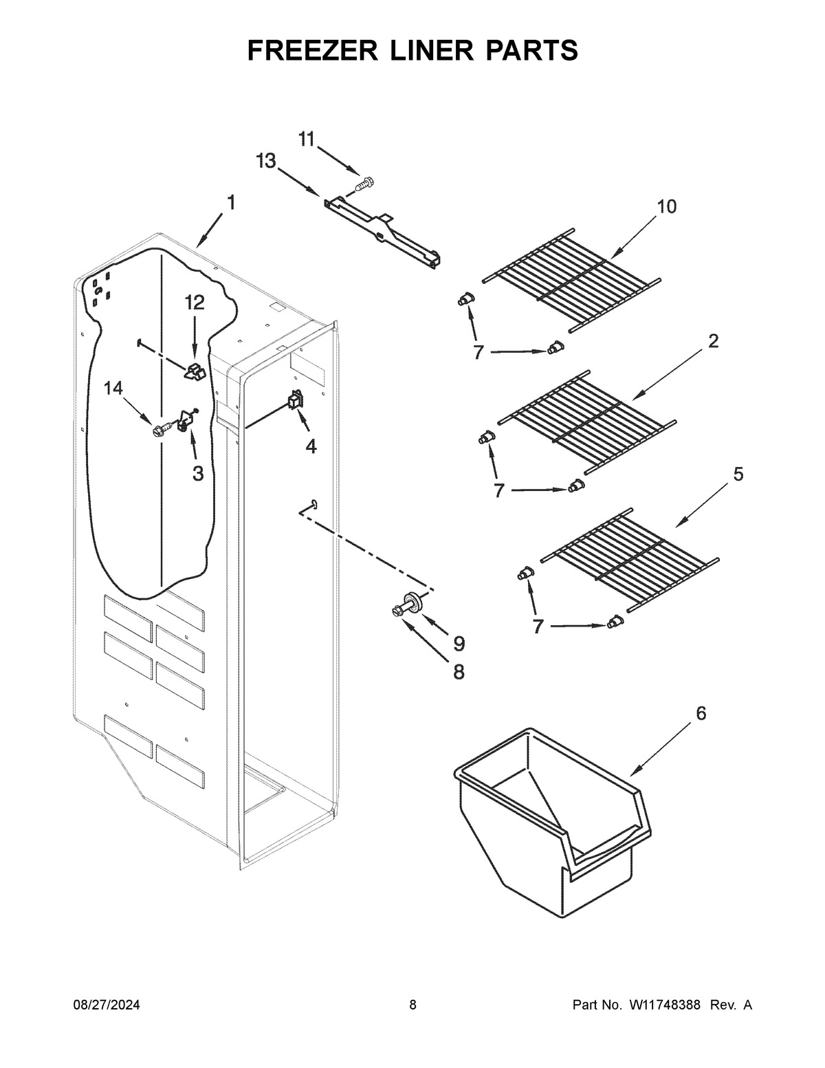 05 - FREEZER LINER PARTS