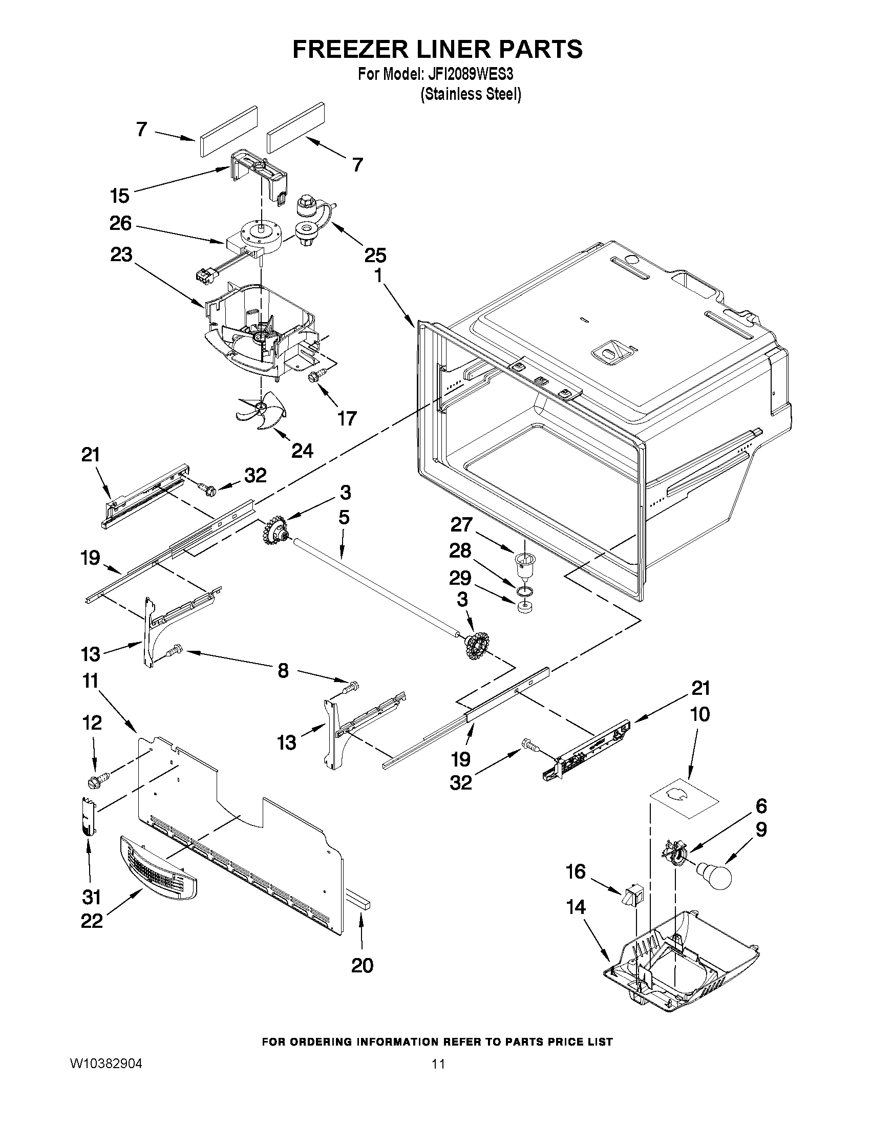 06 - FREEZER LINER PARTS
