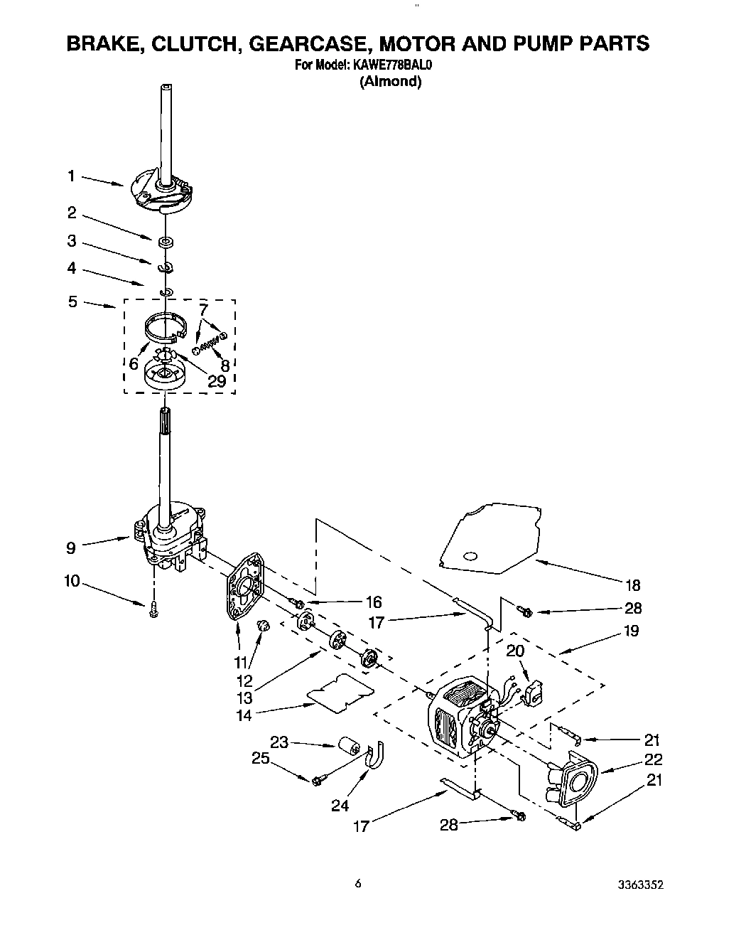 04 - BRAKE, CLUTCH, GEARCASE, MOTOR AND PUMP