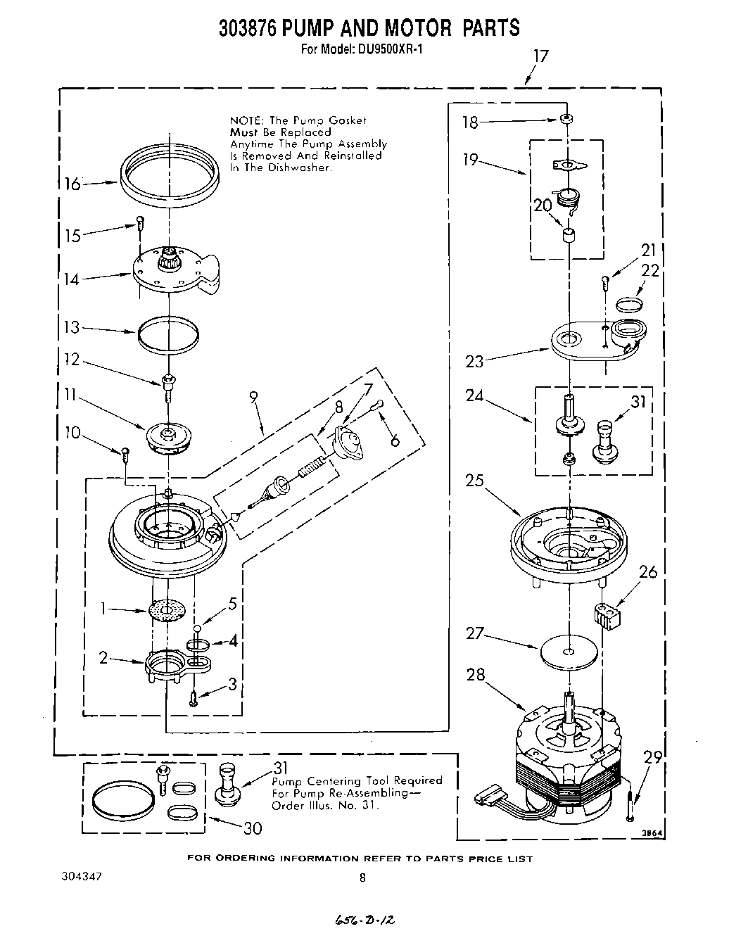 06 - 303876 PUMP AND MOTOR