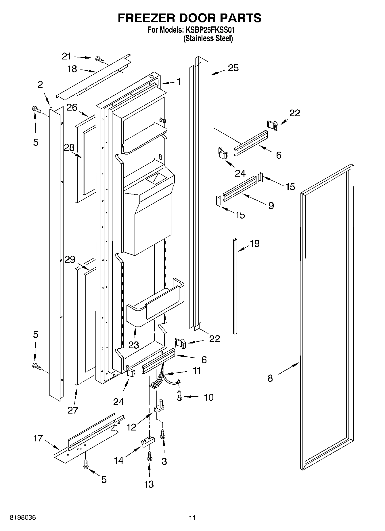 07 - FREEZER DOOR PARTS