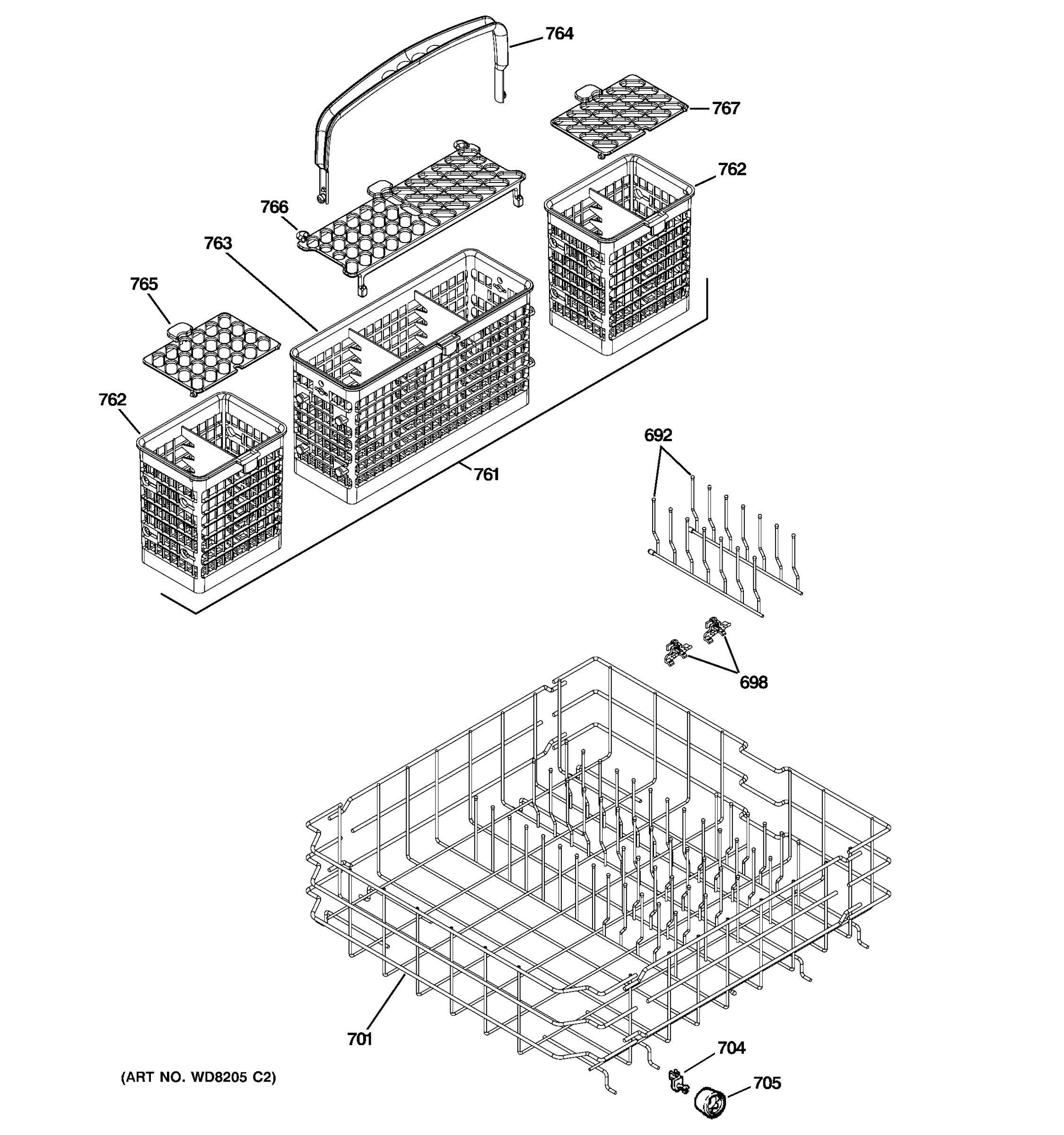 LOWER RACK ASSEMBLY