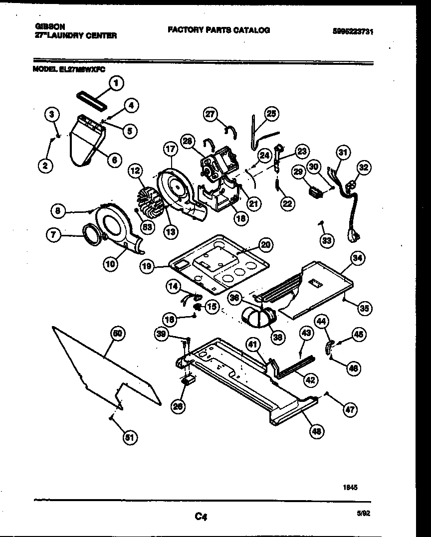 03 - BLOWER, IDLER ARM CLUTCH AND MOTOR