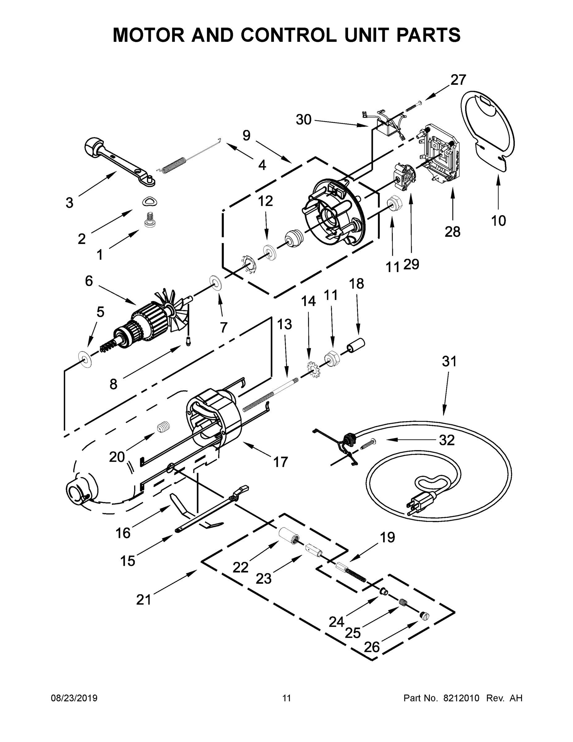 05 - MOTOR AND CONTROL UNIT PARTS