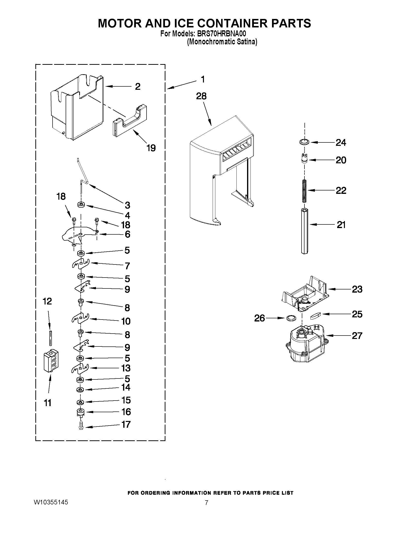 05 - MOTOR AND ICE CONTAINER PARTS