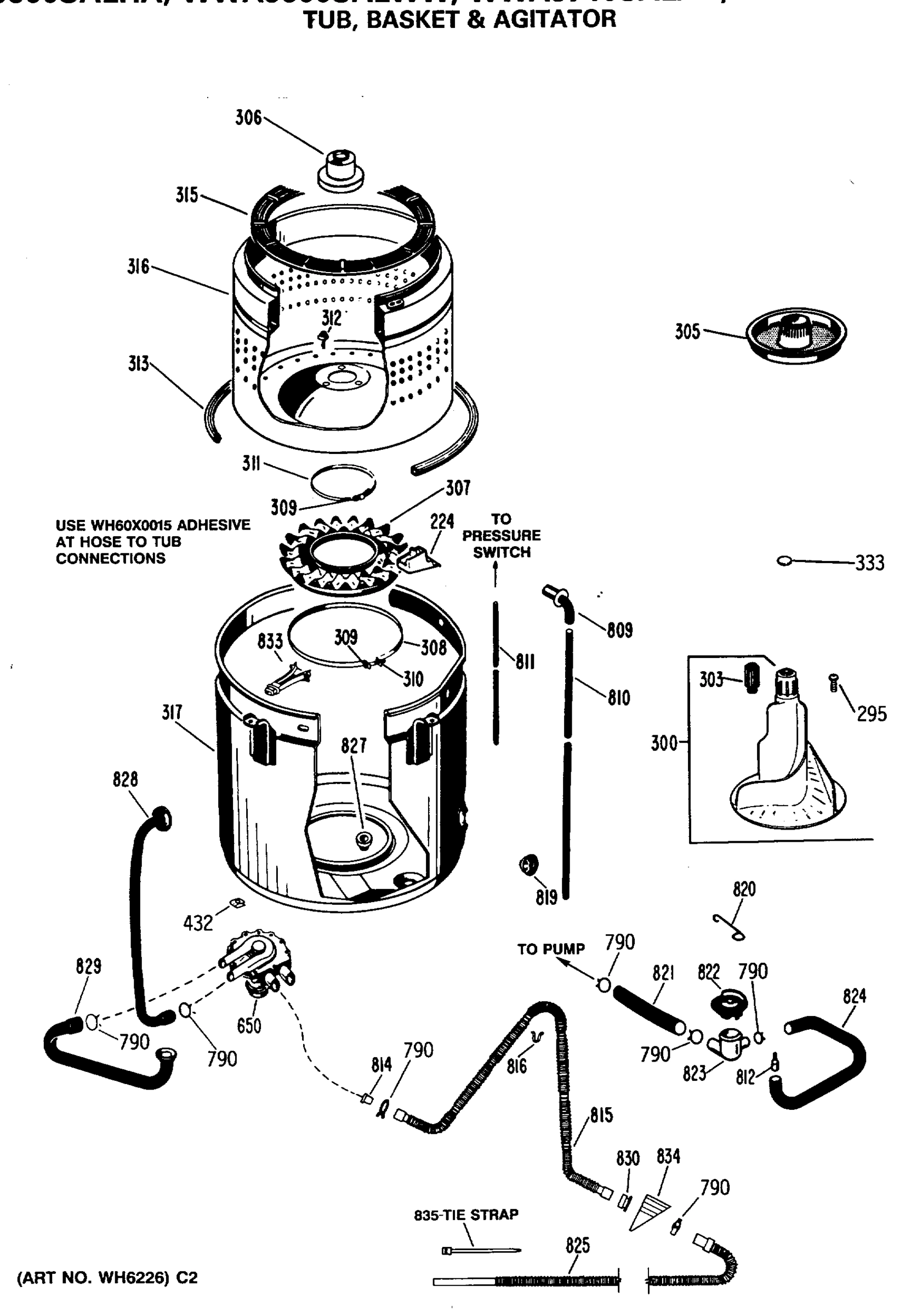 TUB, BASKET & AGITATOR