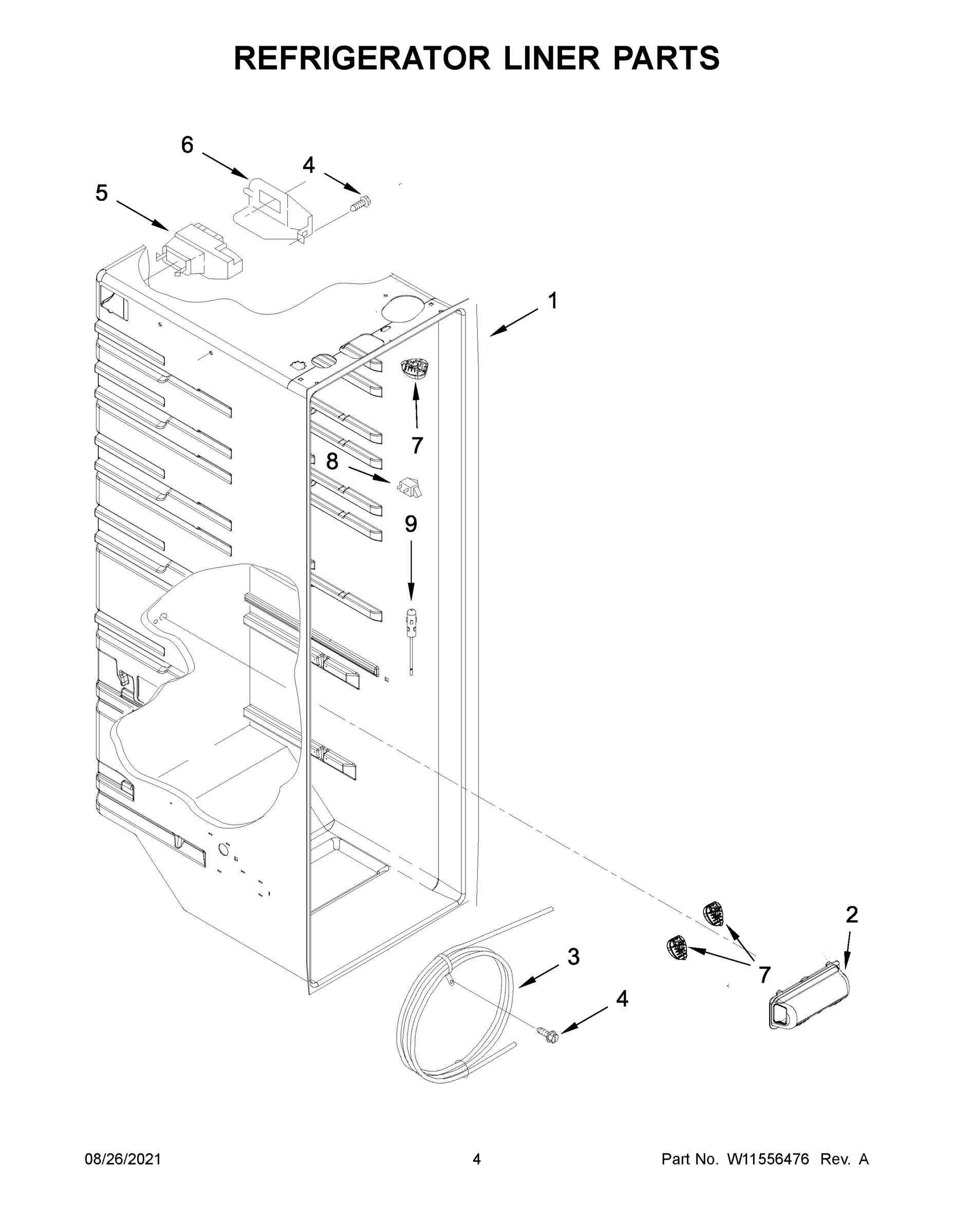 03 - REFRIGERATOR LINER PARTS