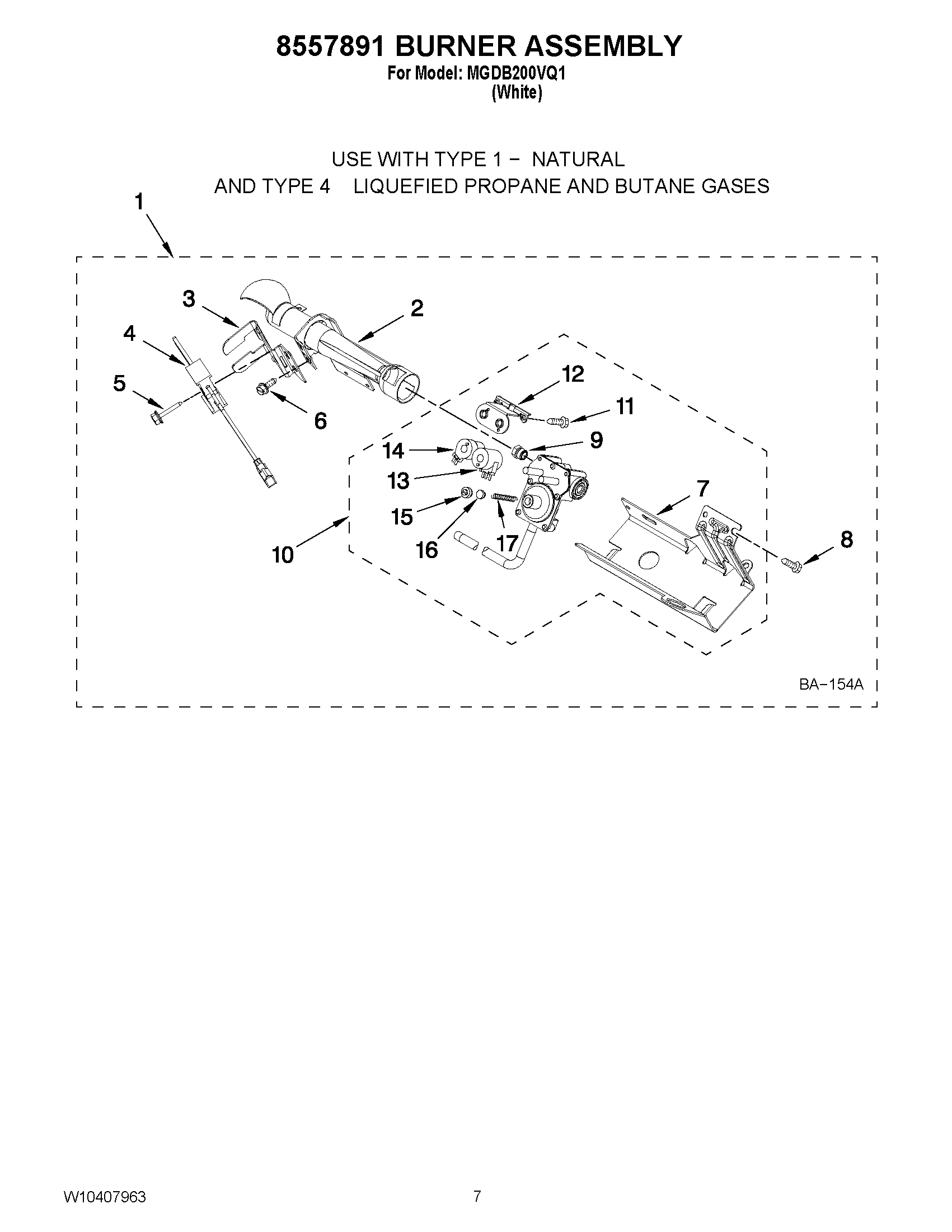 04 - 8557891 BURNER ASSEMBLY
