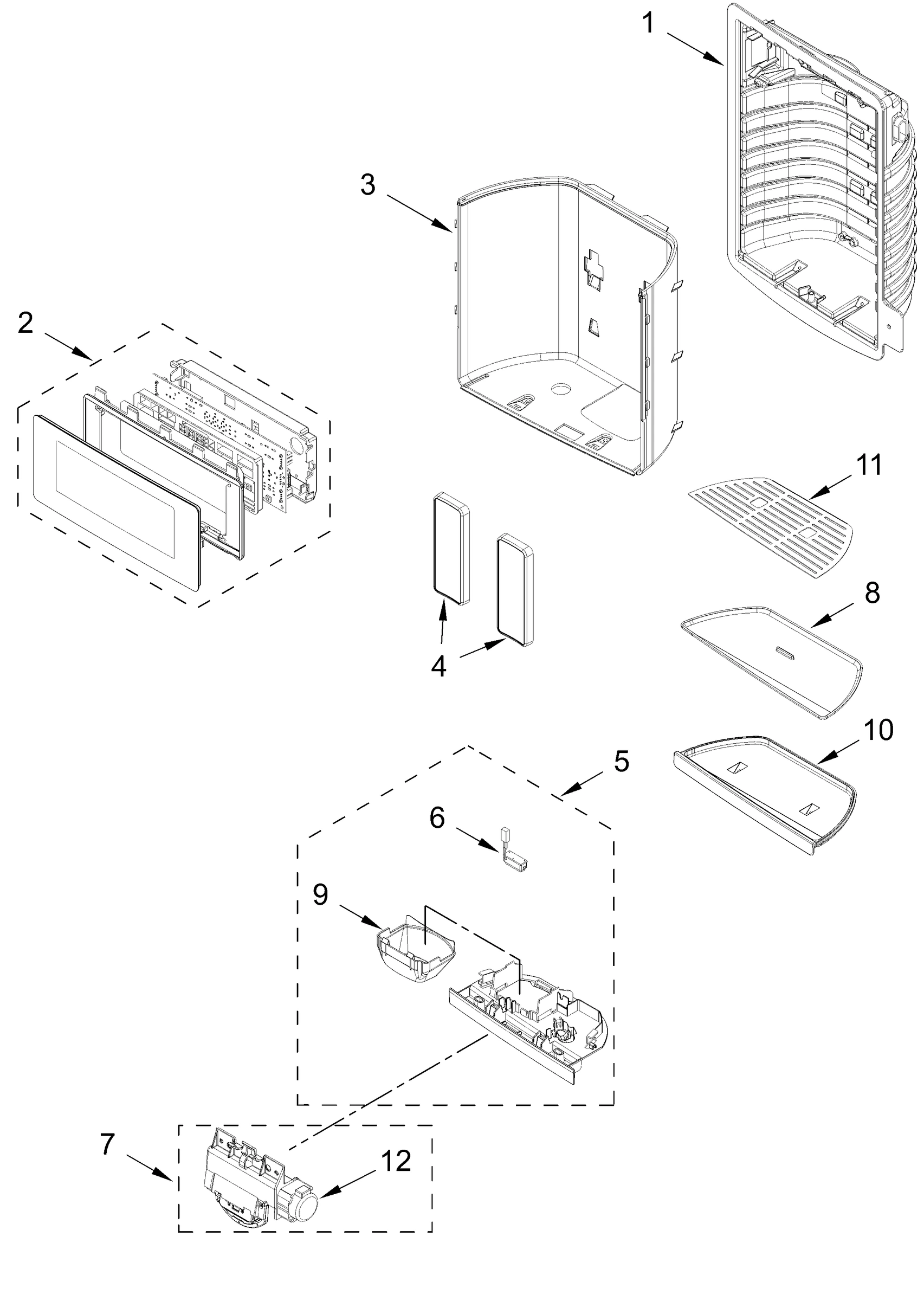 DISPENSER FRONT PARTS