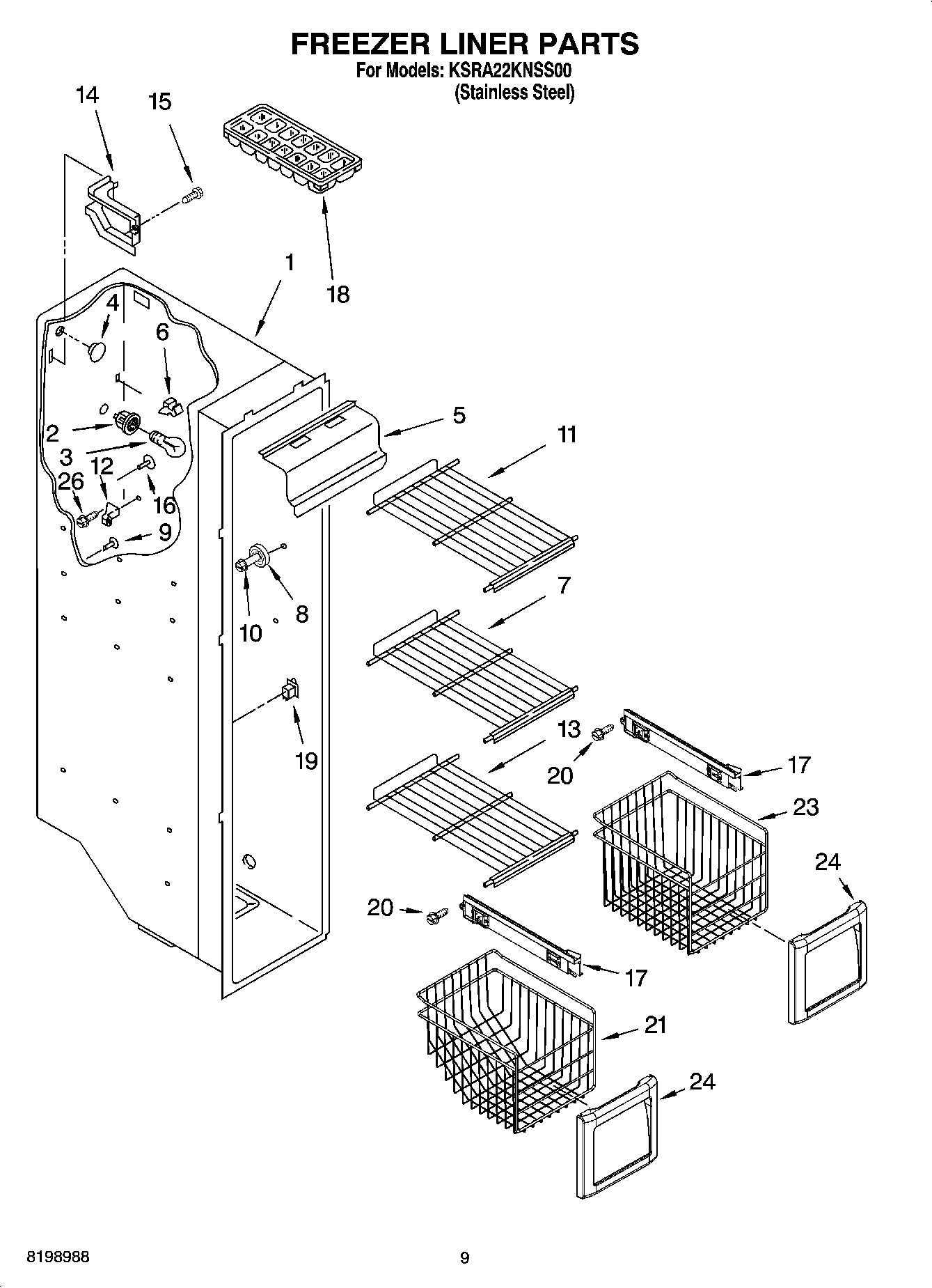 06 - FREEZER LINER PARTS