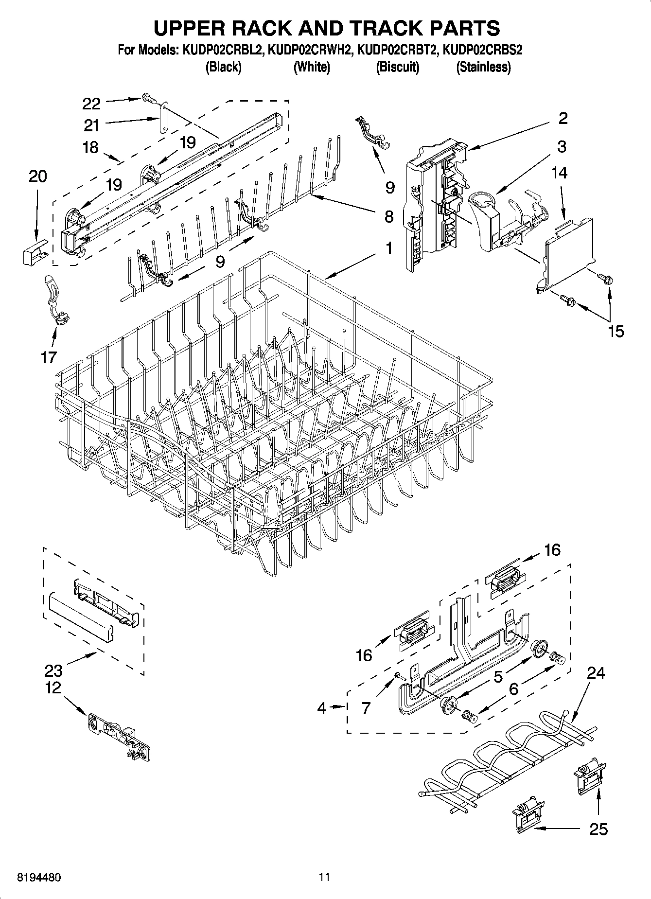 09 - UPPER RACK AND TRACK PARTS