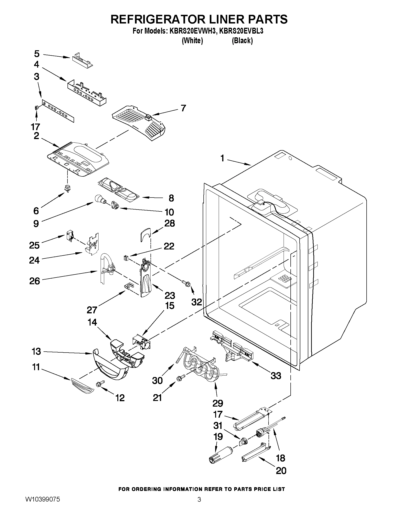 02 - REFRIGERATOR LINER PARTS