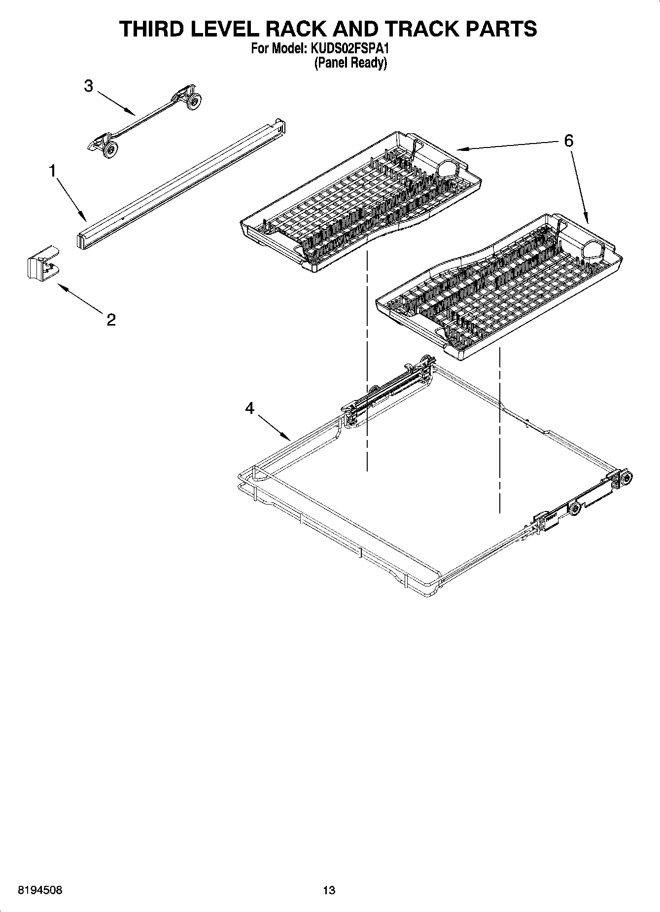 10 - THIRD LEVEL RACK AND TRACK PARTS
