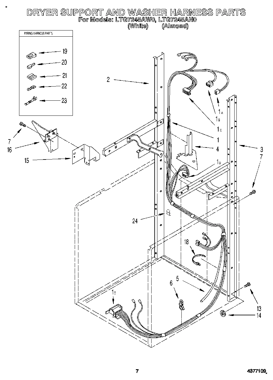 05 - DRYER SUPPORT AND WASHER HARNESS