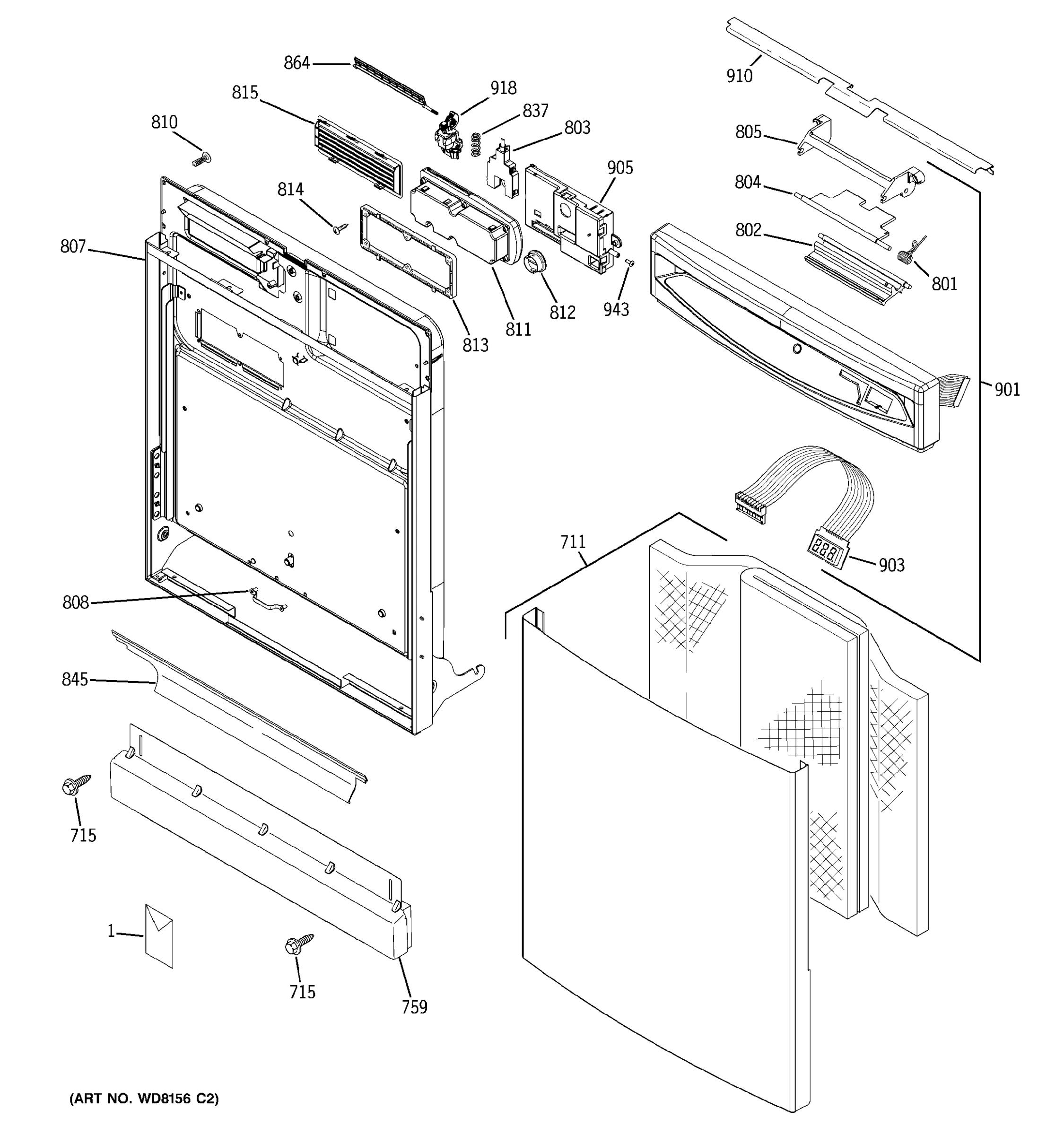 ESCUTCHEON & DOOR ASSEMBLY