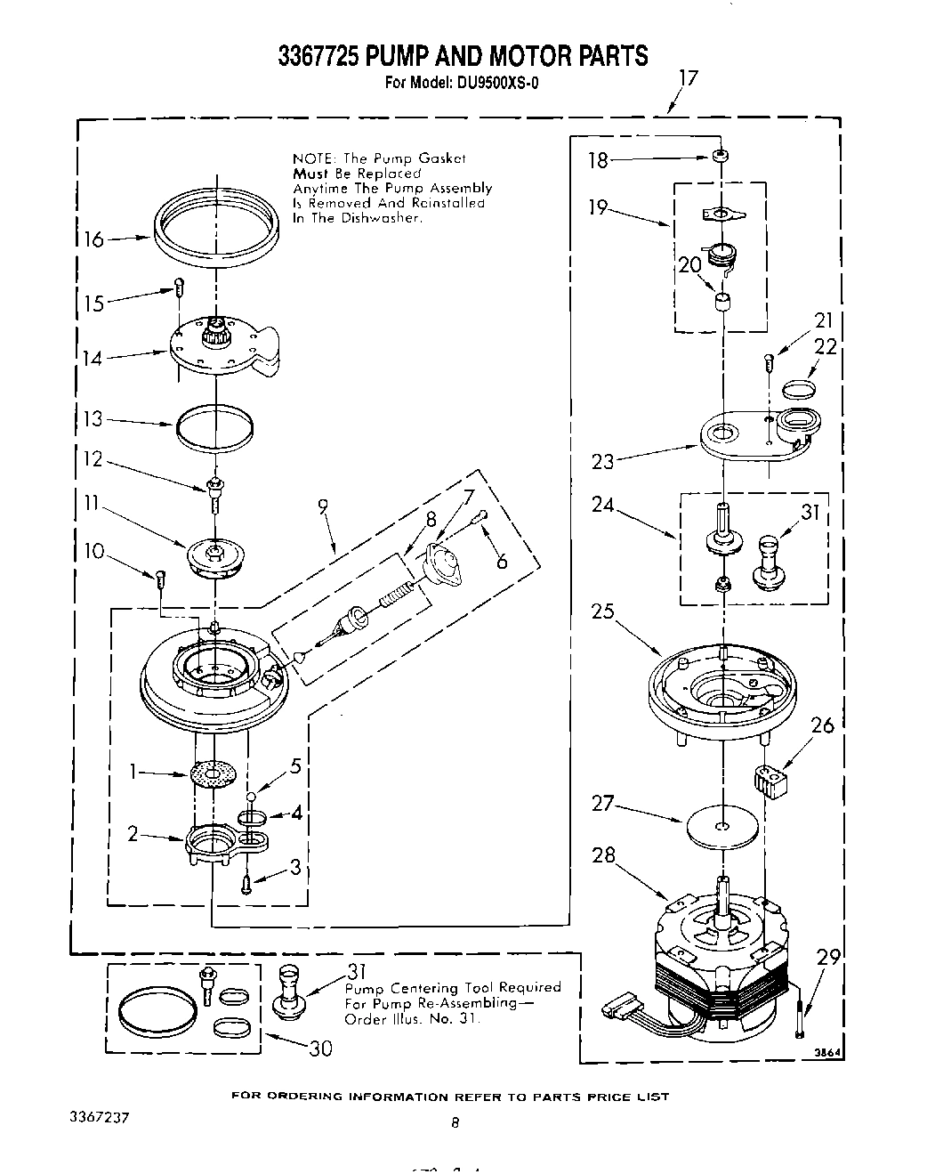 06 - 3367725 PUMP AND MOTOR