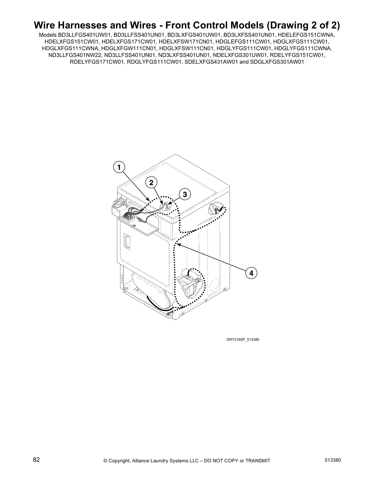 Wire Harnesses and Wires - Front Control Models (Drawing 2 of 2)