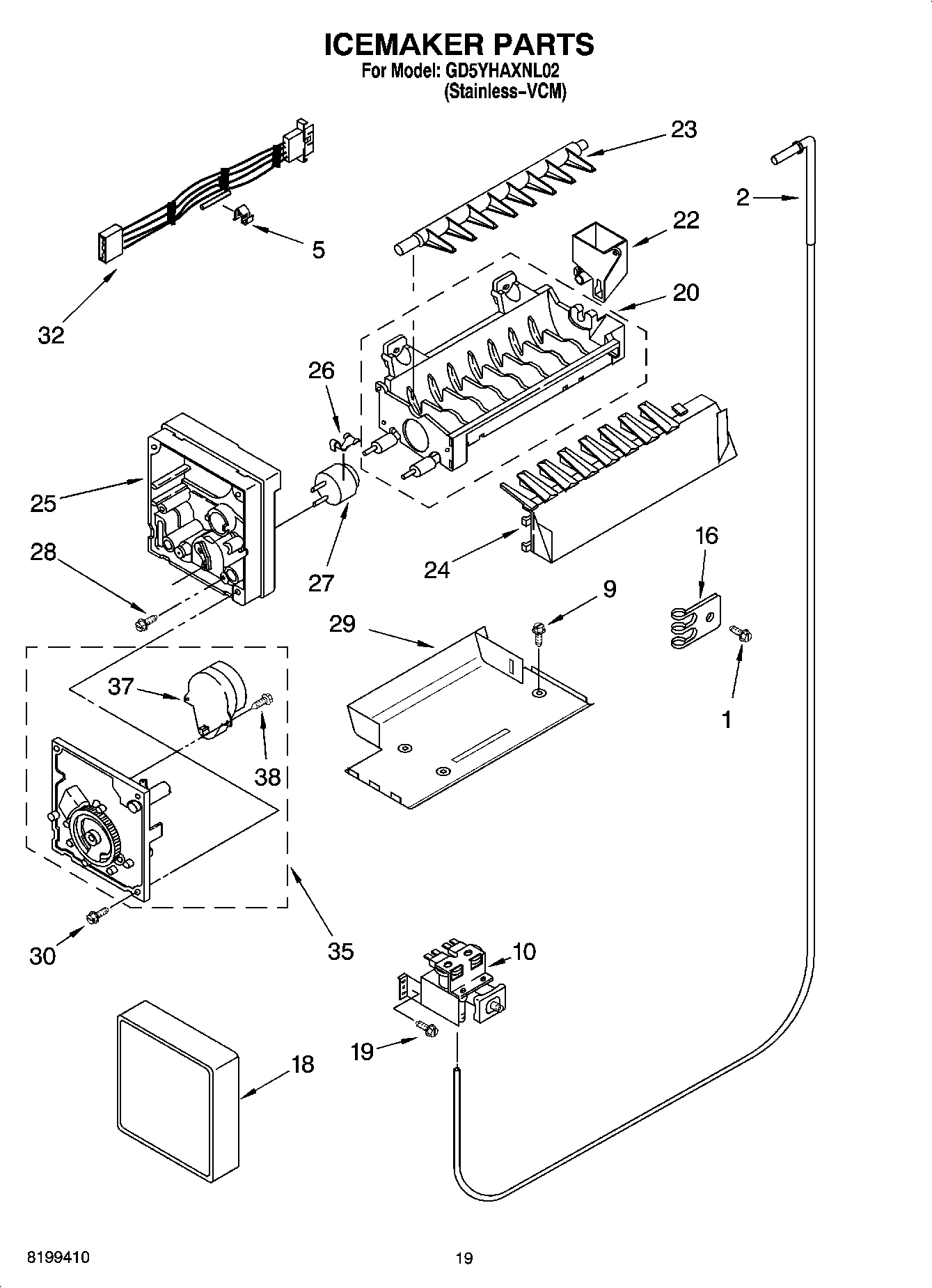 12 - ICEMAKER PARTS