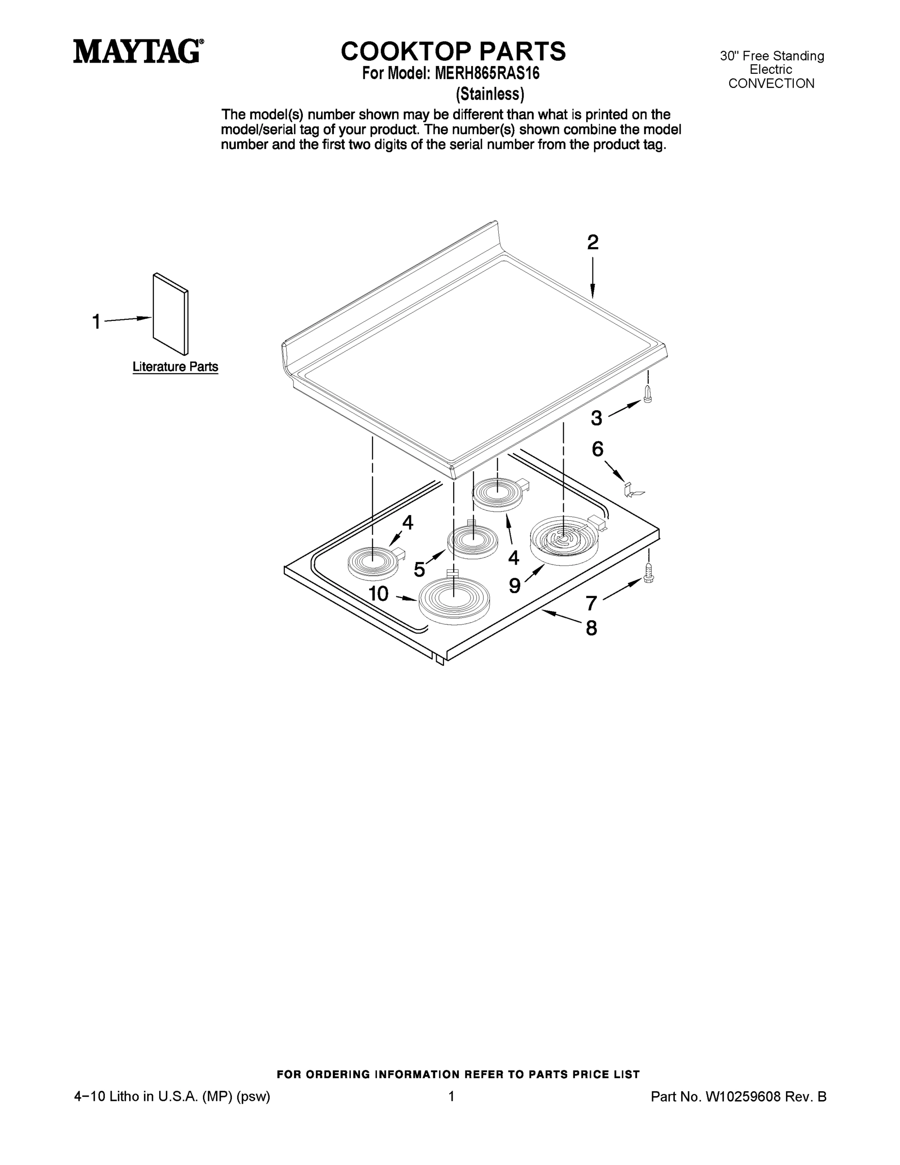01 - COOKTOP PARTS