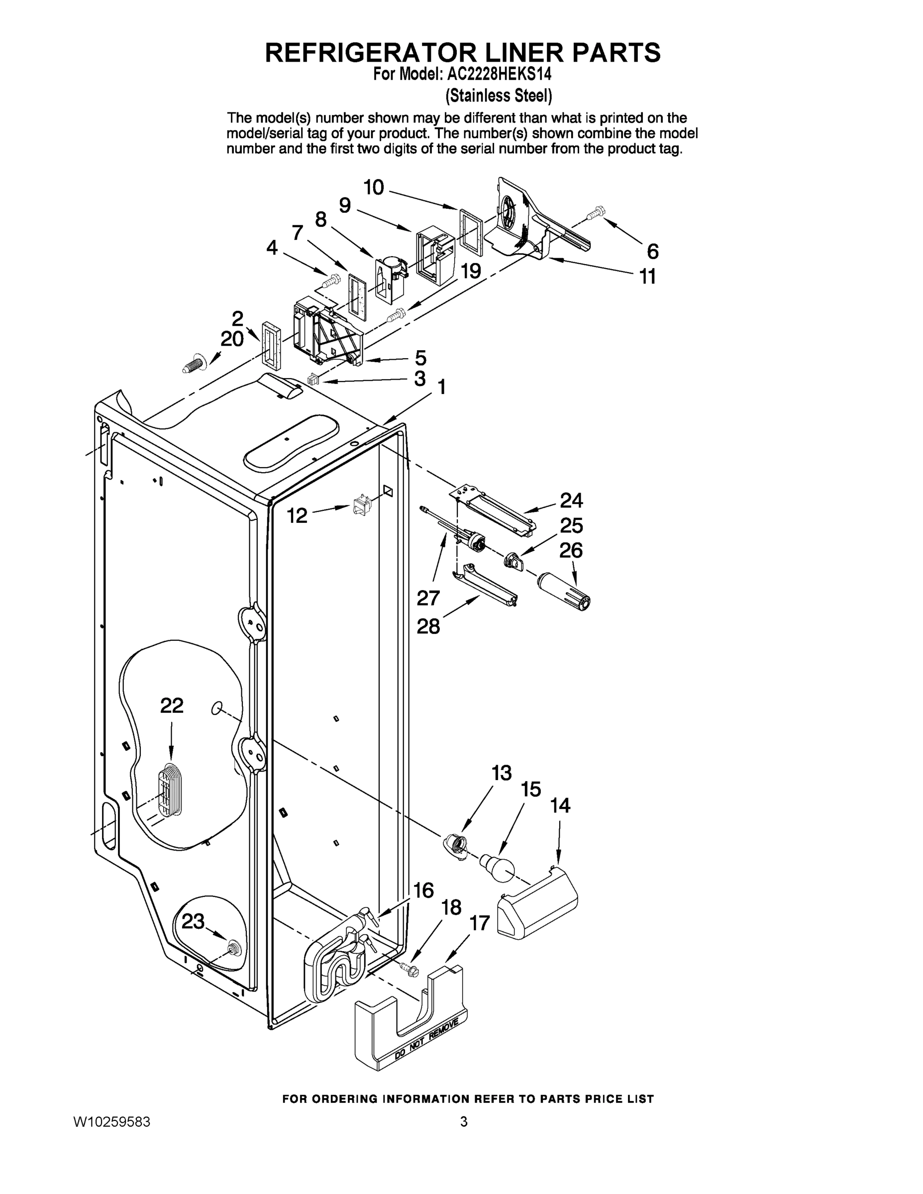 02 - REFRIGERATOR LINER PARTS