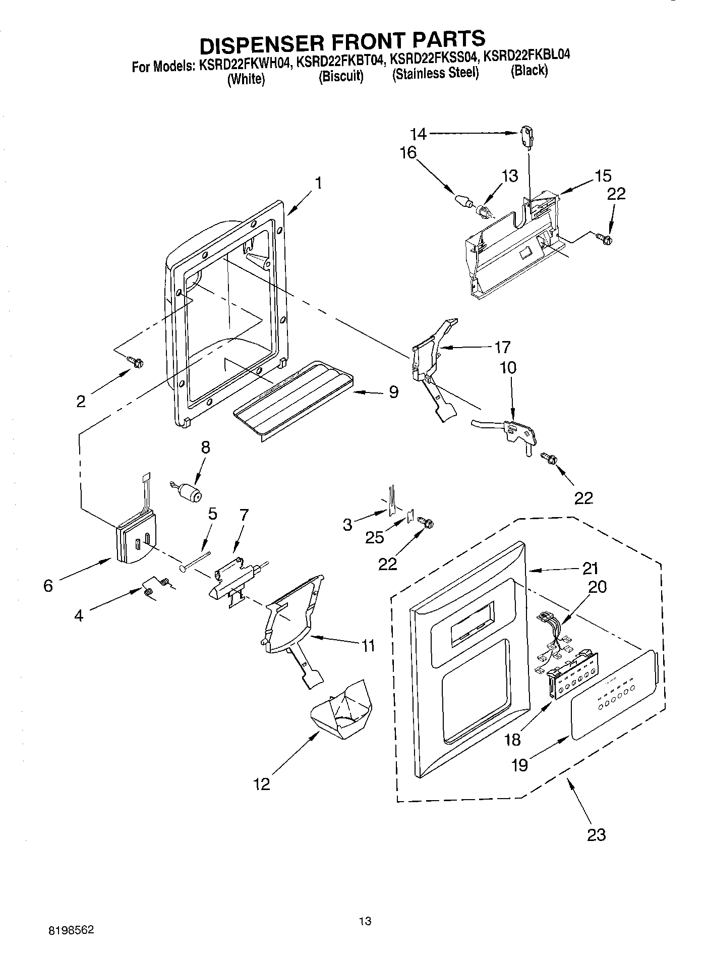 08 - DISPENSER FRONT PARTS