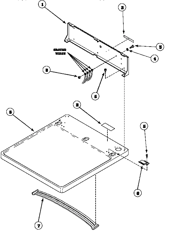 02 - CABINET TOP AND CONTROL HOOD REAR PANEL