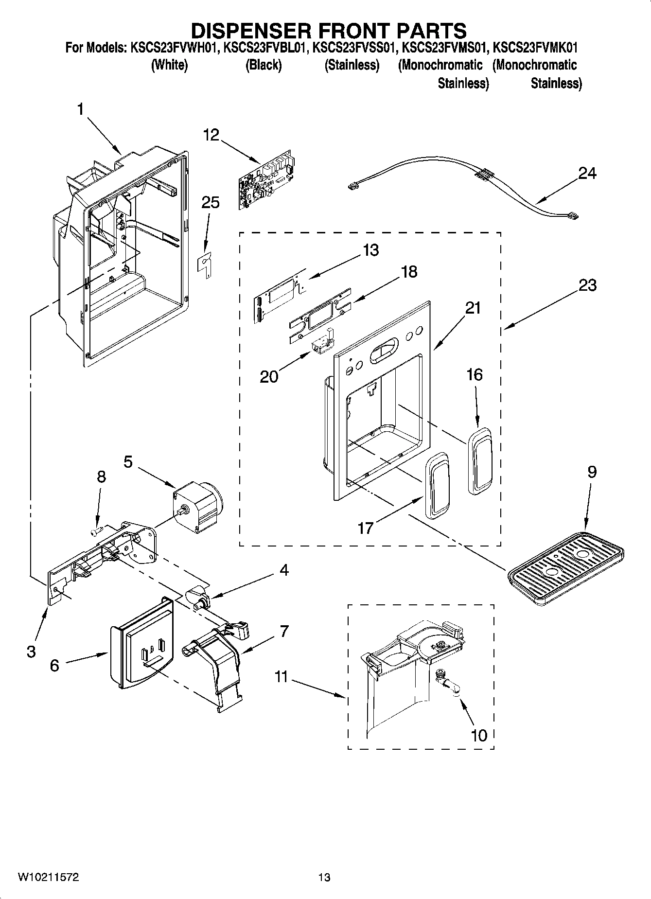 08 - DISPENSER FRONT PARTS