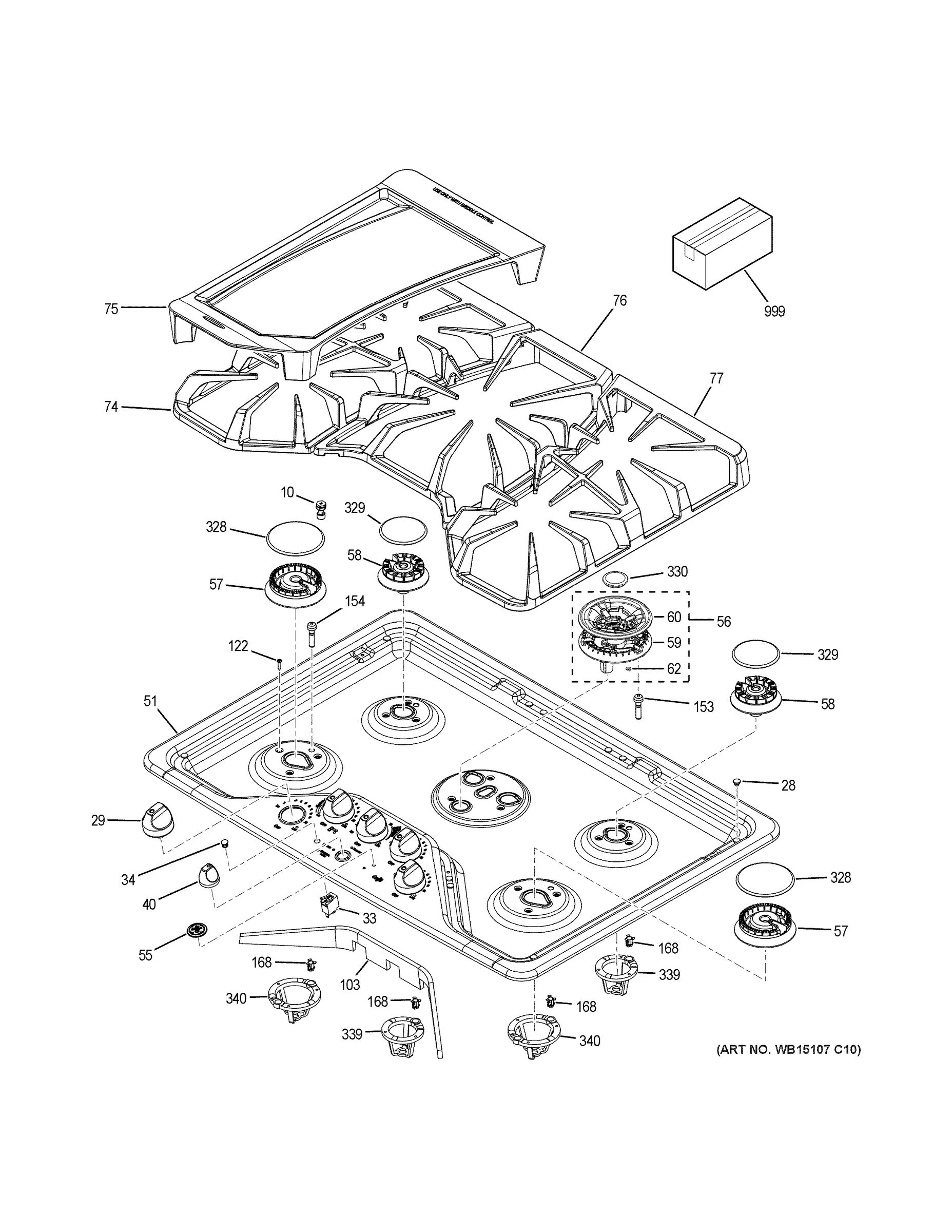 CONTROL PANEL & COOKTOP