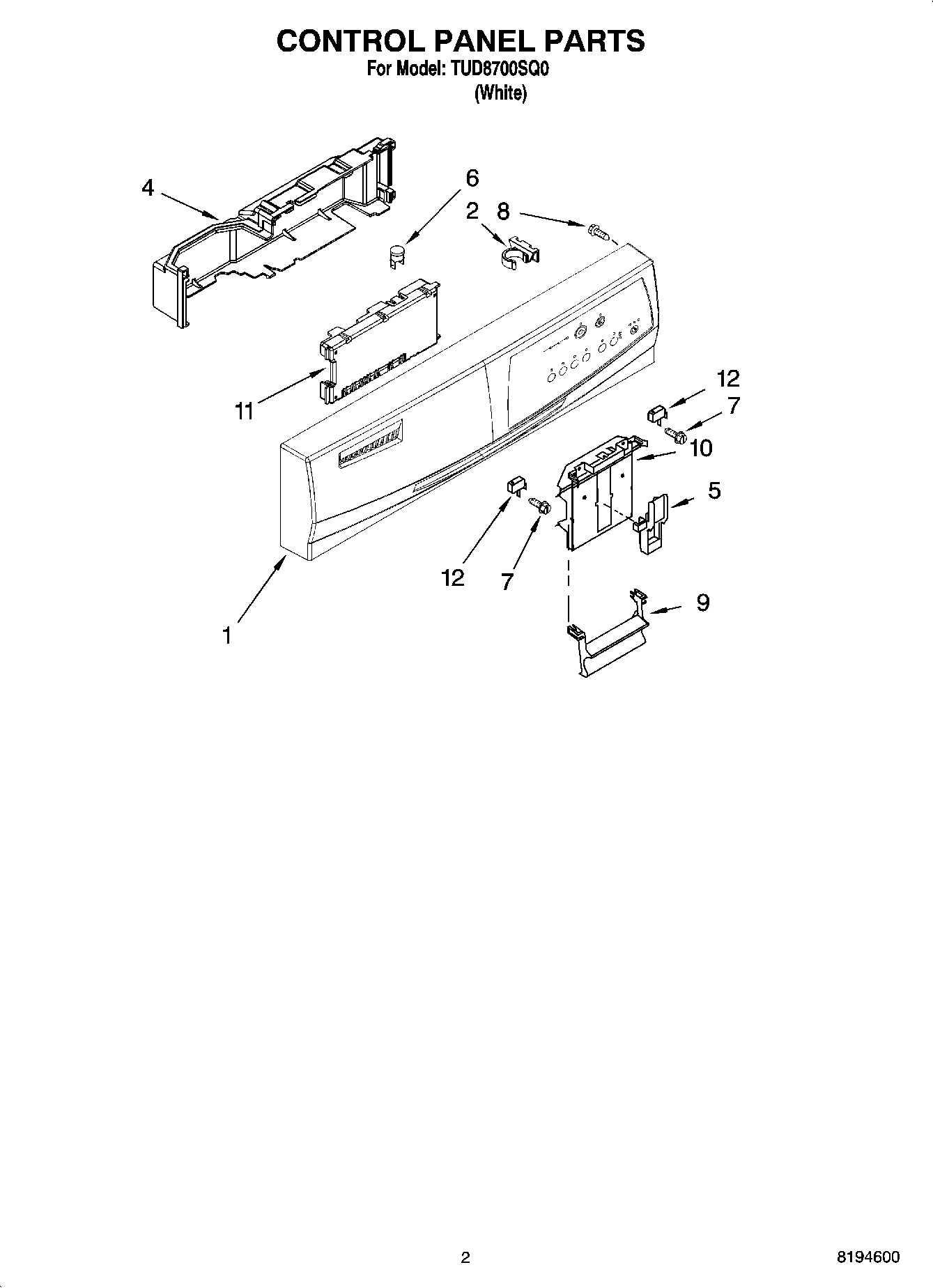 02 - CONTROL PANEL PARTS